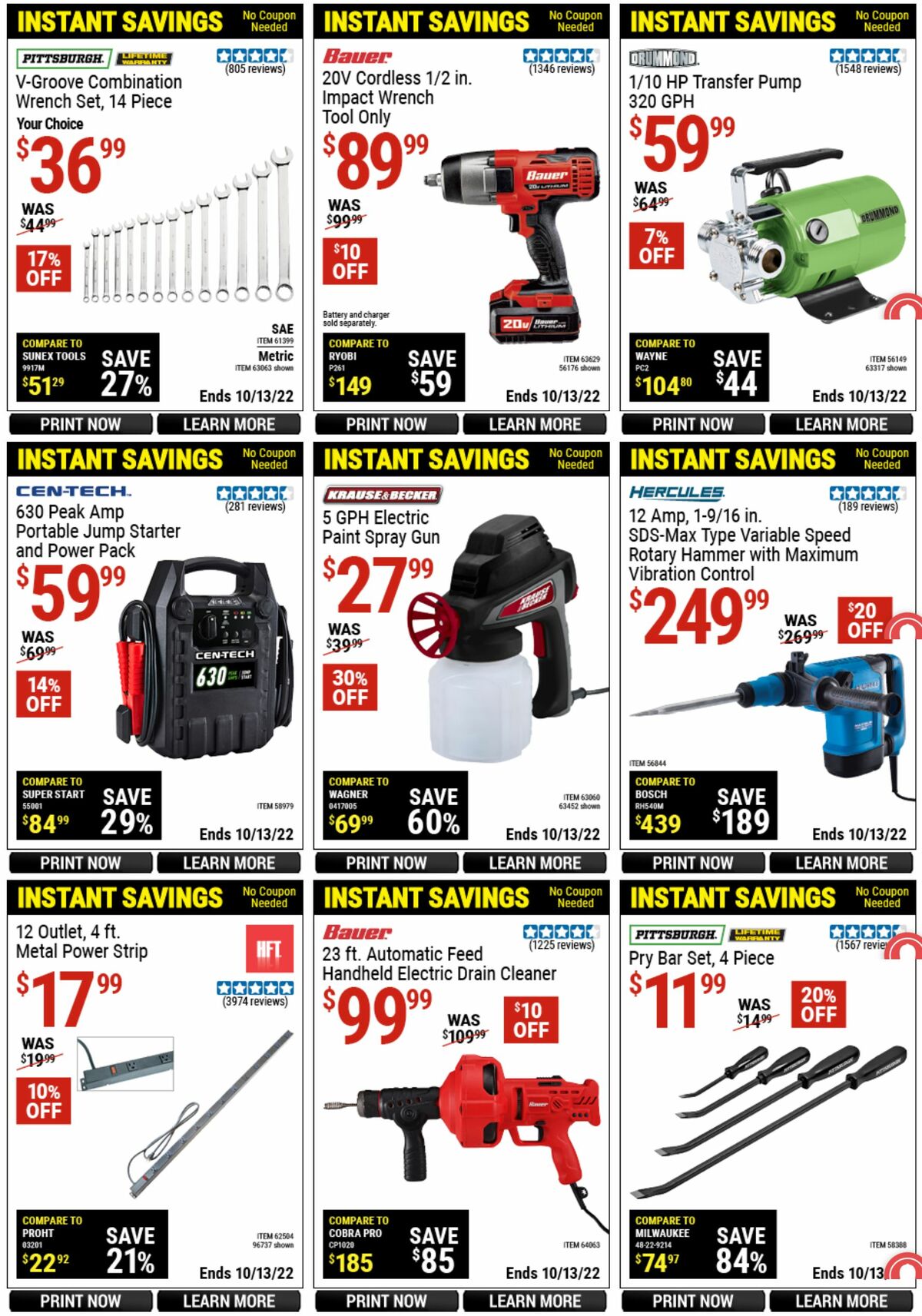 Harbor Freight Tools Weekly Ad from September 16