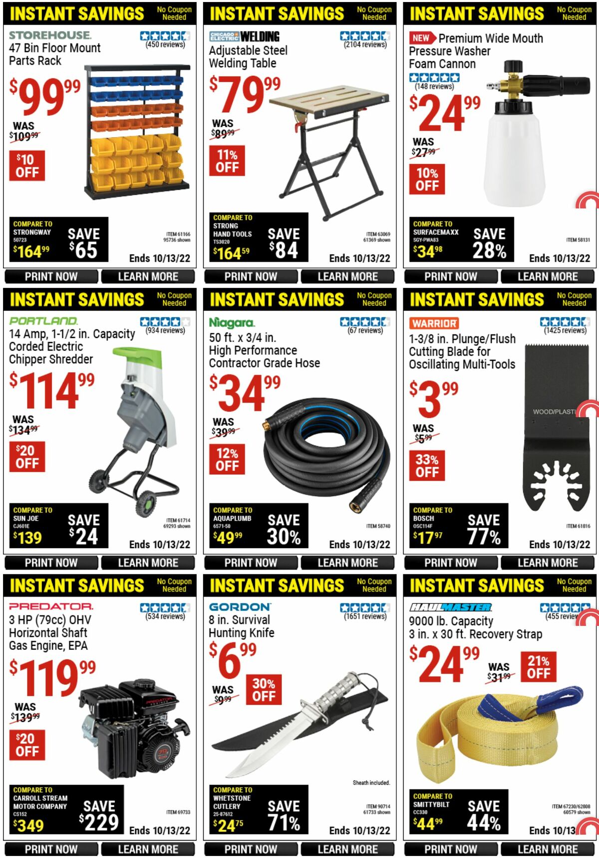 Harbor Freight Tools Weekly Ad from September 16