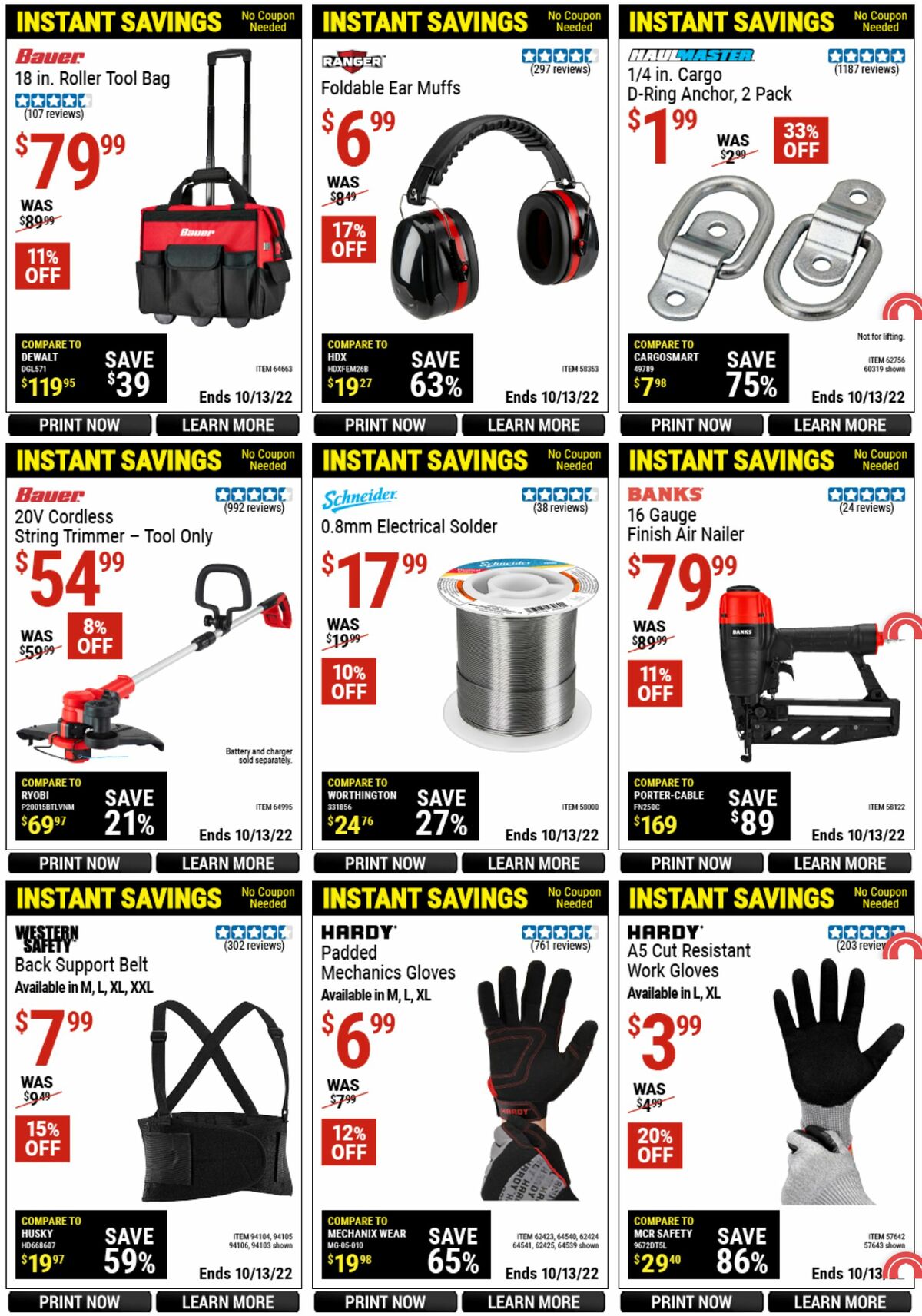 Harbor Freight Tools Weekly Ad from September 16