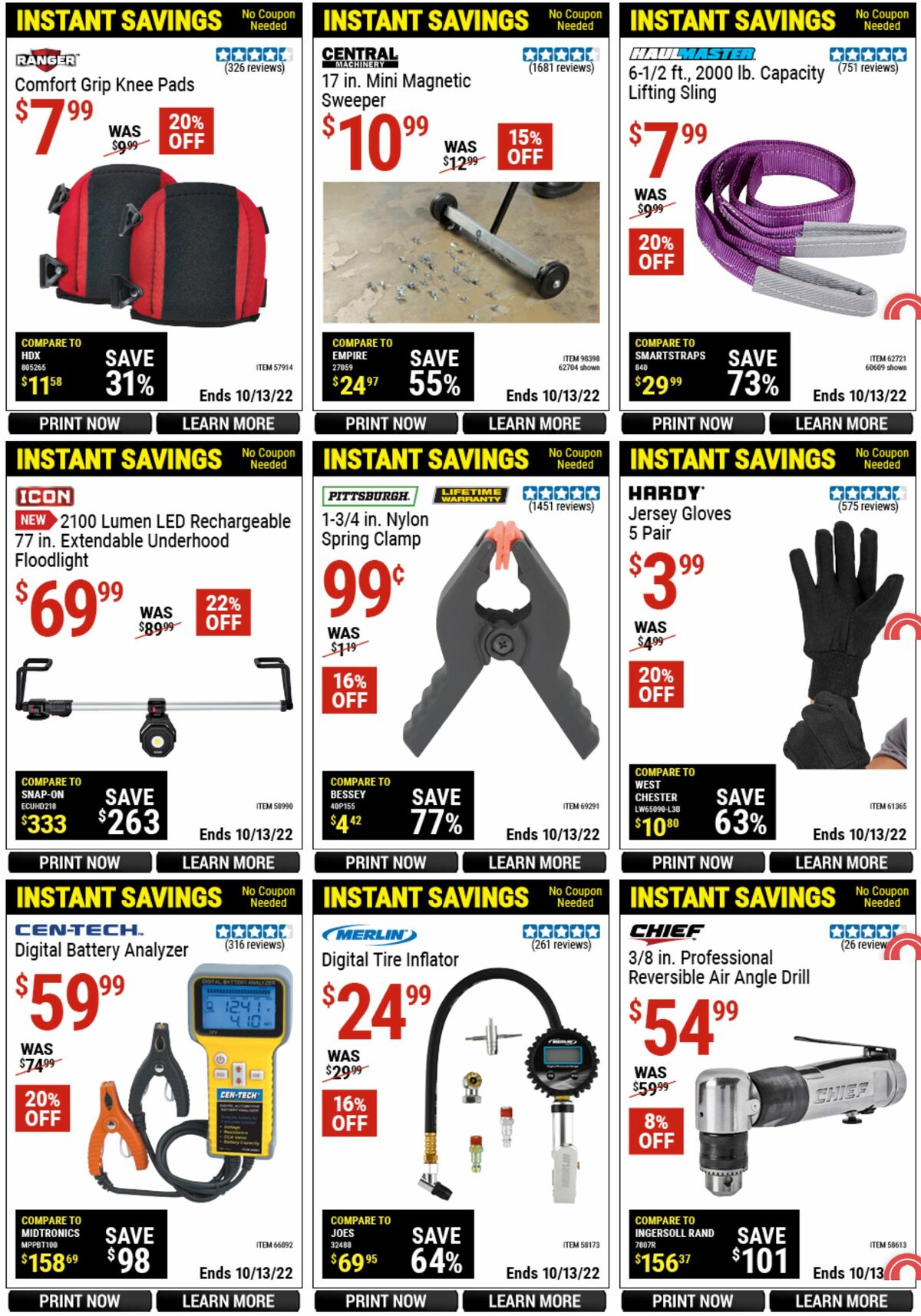 Harbor Freight Tools Weekly Ad from September 16