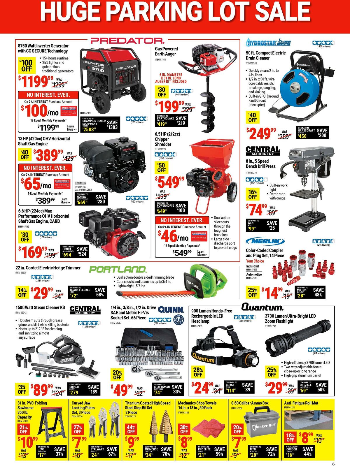 Harbor Freight Tools Weekly Ad from October 10