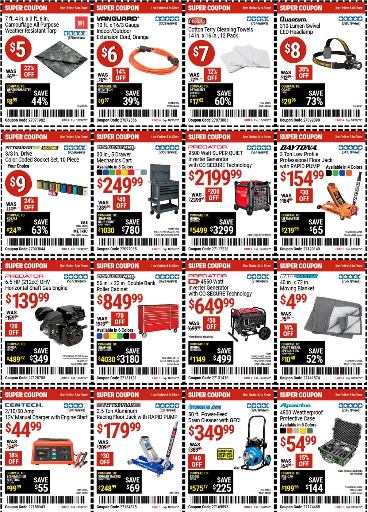 Harbor Freight Tools Weekly Ad from October 17