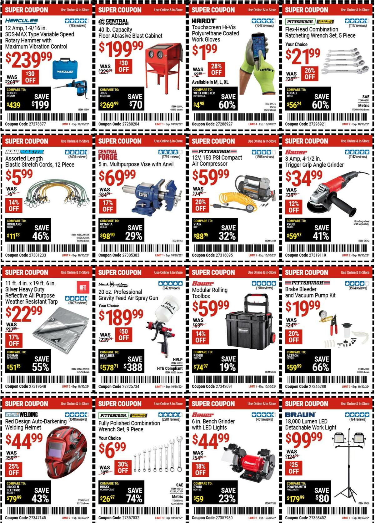 Harbor Freight Tools Weekly Ad from October 17