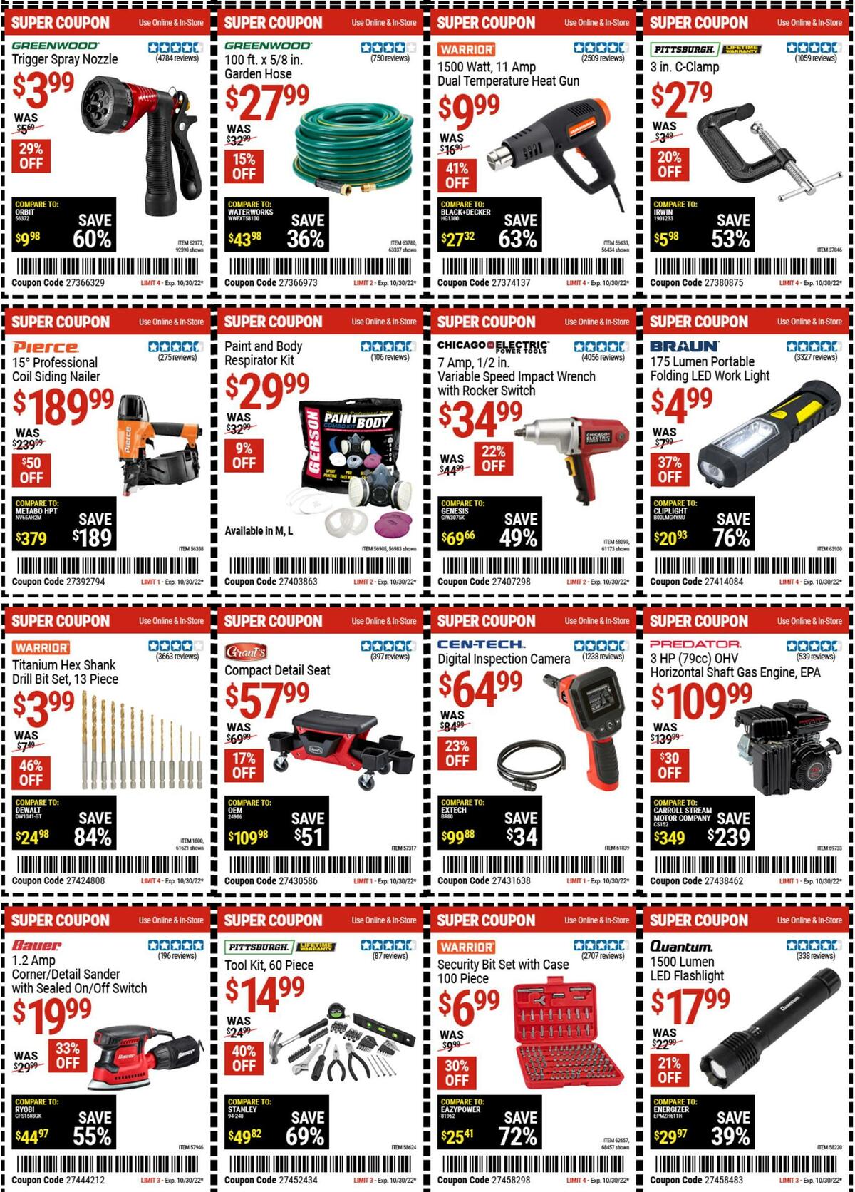 Harbor Freight Tools Weekly Ad from October 17