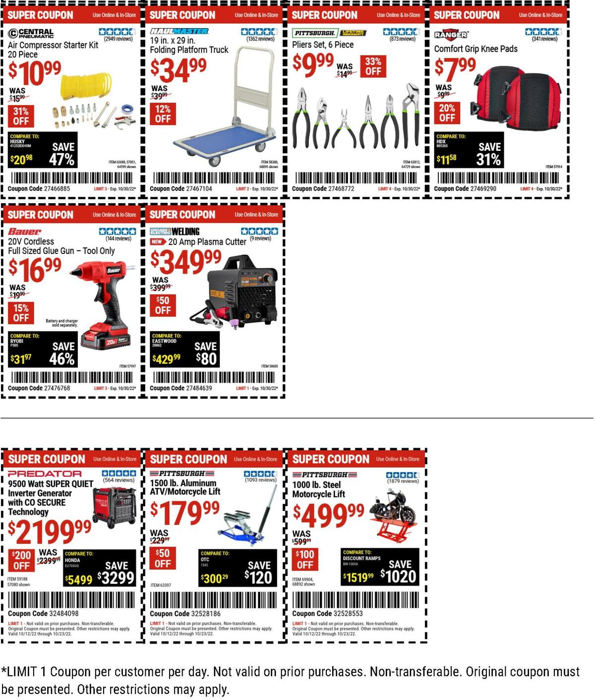 Harbor Freight Tools Weekly Ad from October 17