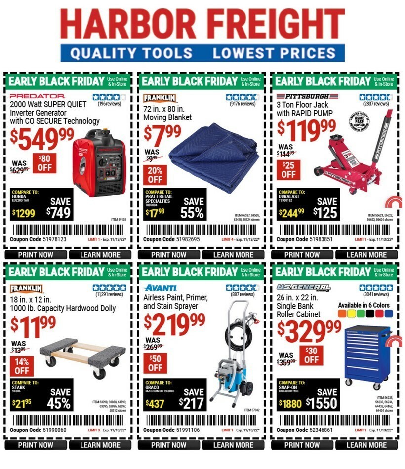 Harbor Freight Tools Weekly Ad from October 31
