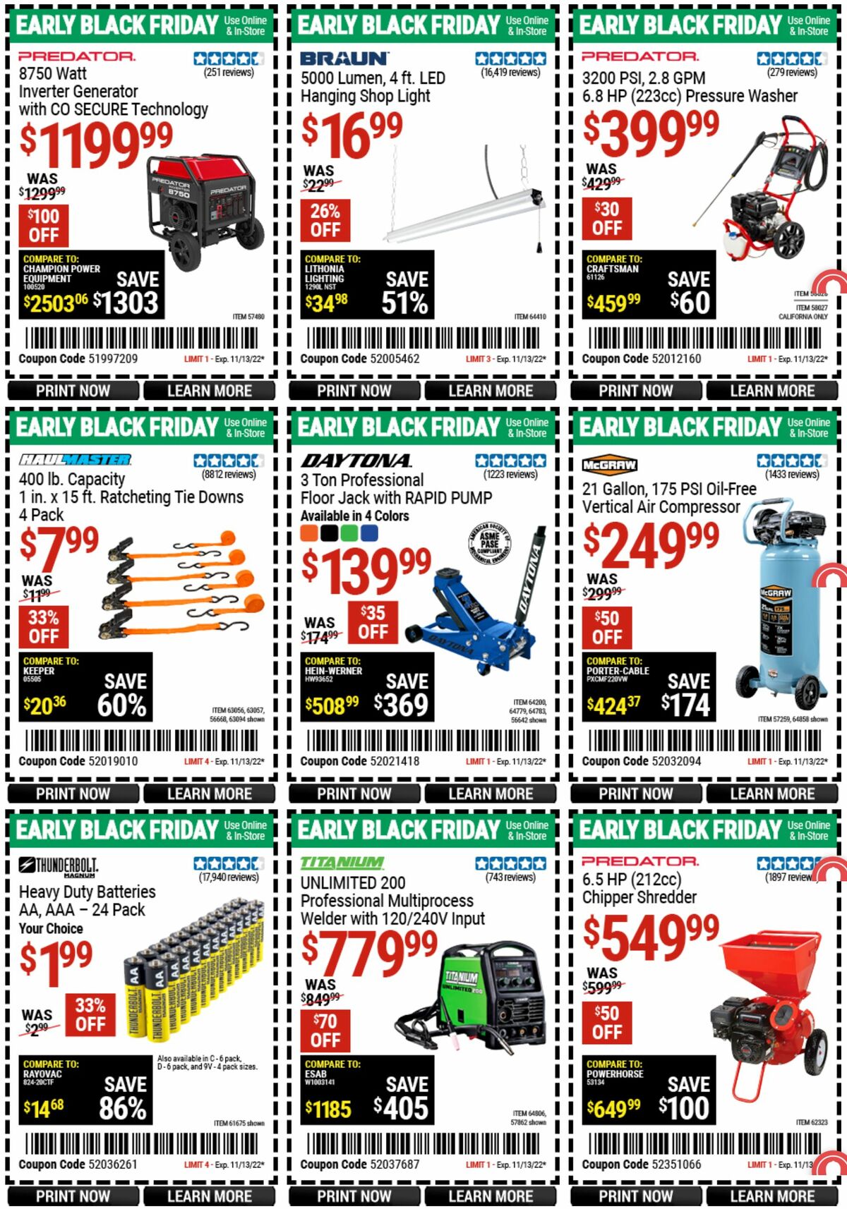 Harbor Freight Tools Weekly Ad from October 31