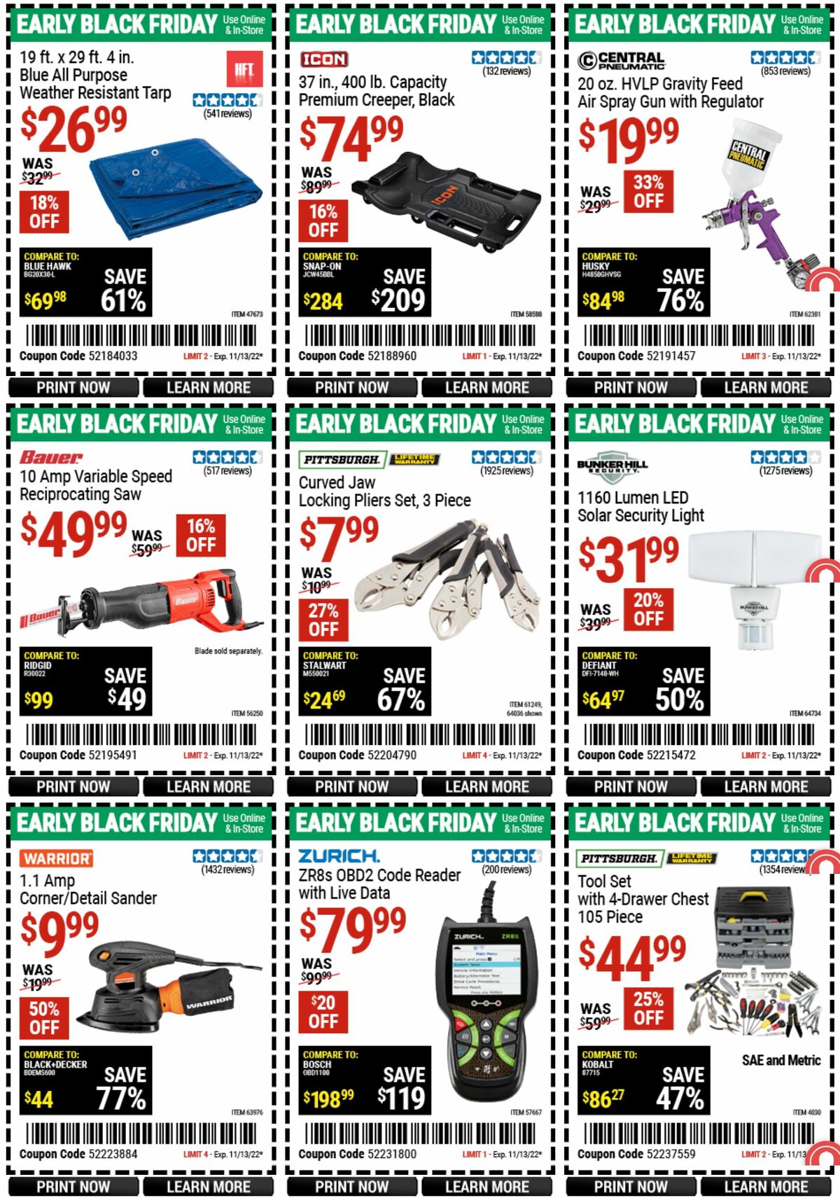 Harbor Freight Tools Weekly Ad from October 31