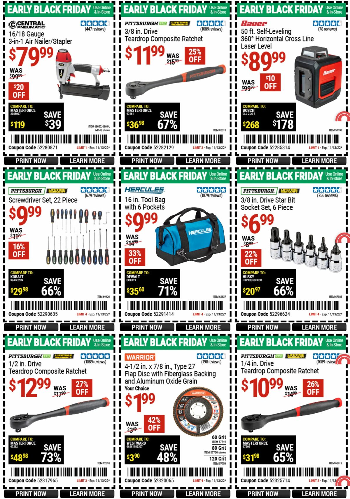 Harbor Freight Tools Weekly Ad from October 31