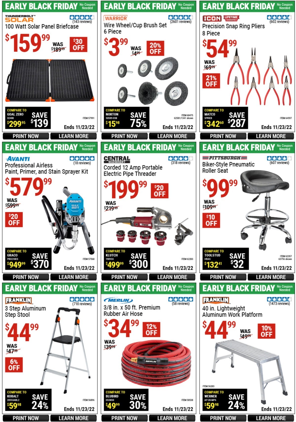 Harbor Freight Tools Weekly Ad from November 11
