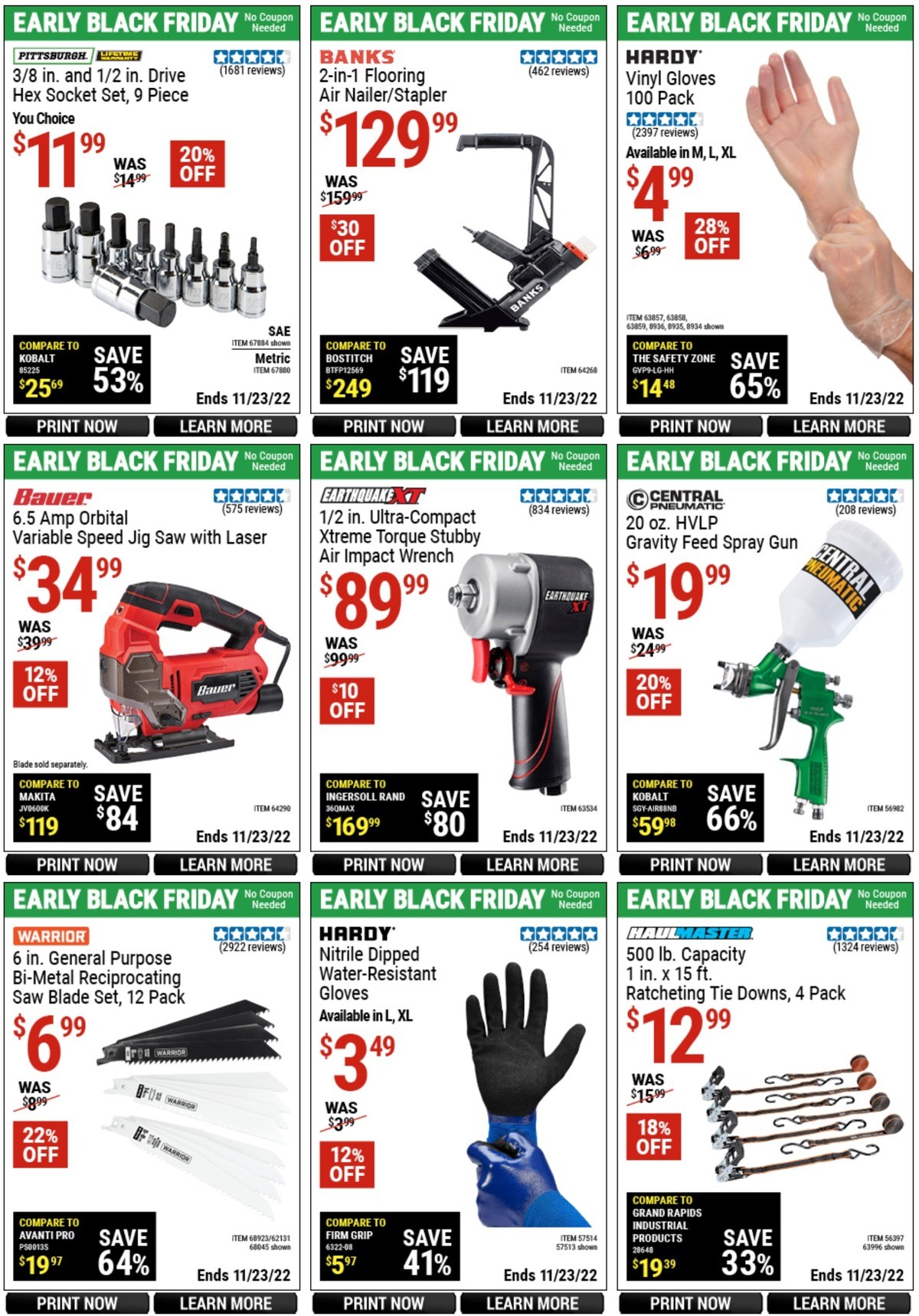 Harbor Freight Tools Weekly Ad from November 11