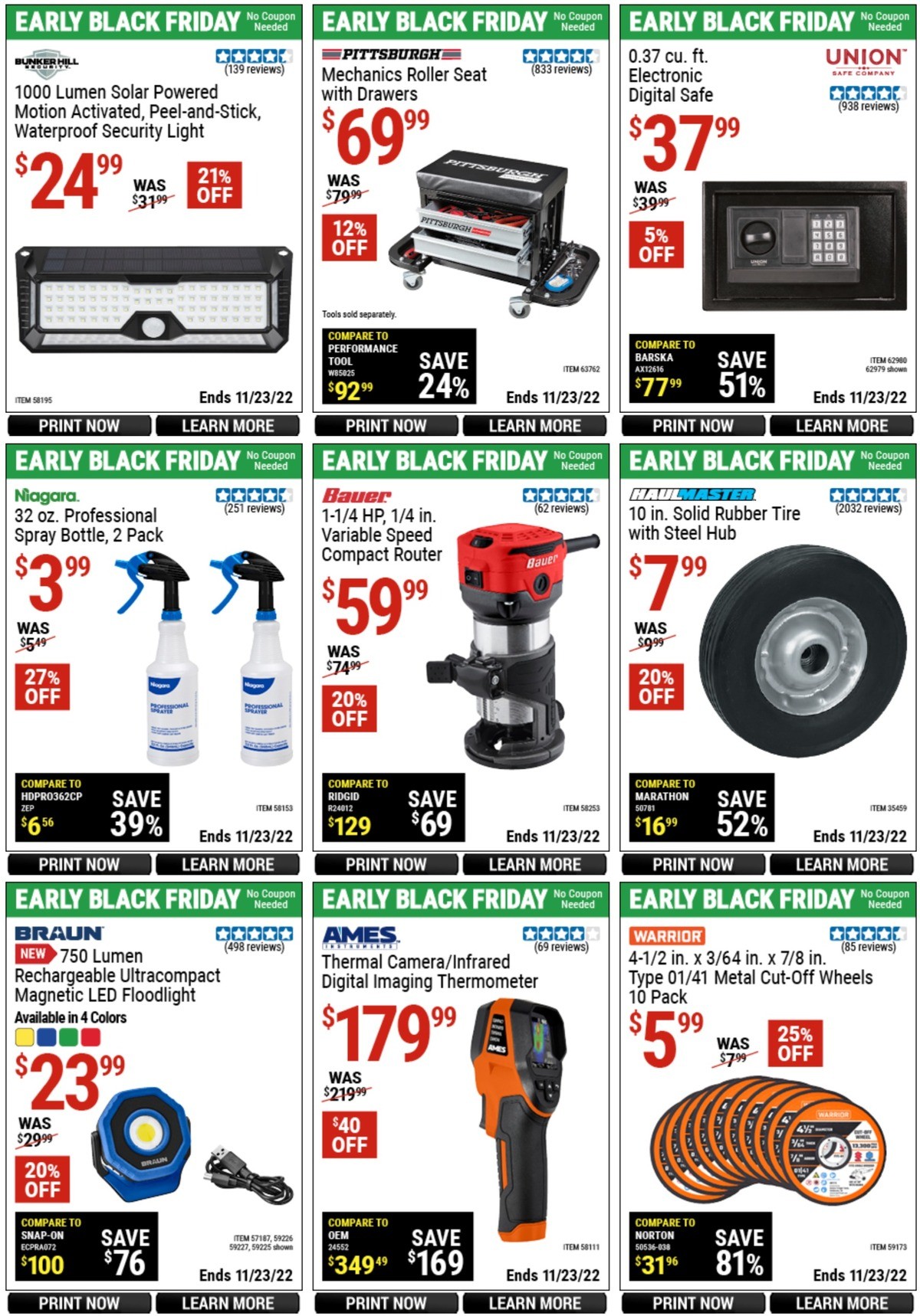 Harbor Freight Tools Weekly Ad from November 11