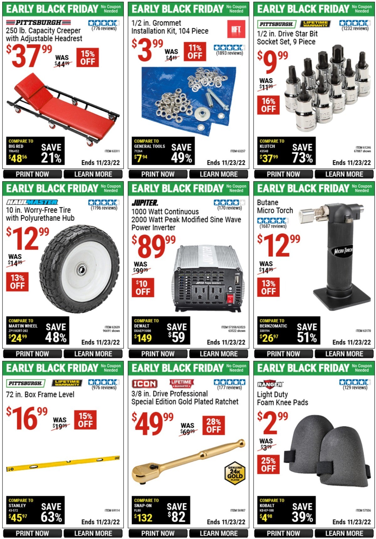 Harbor Freight Tools Weekly Ad from November 11