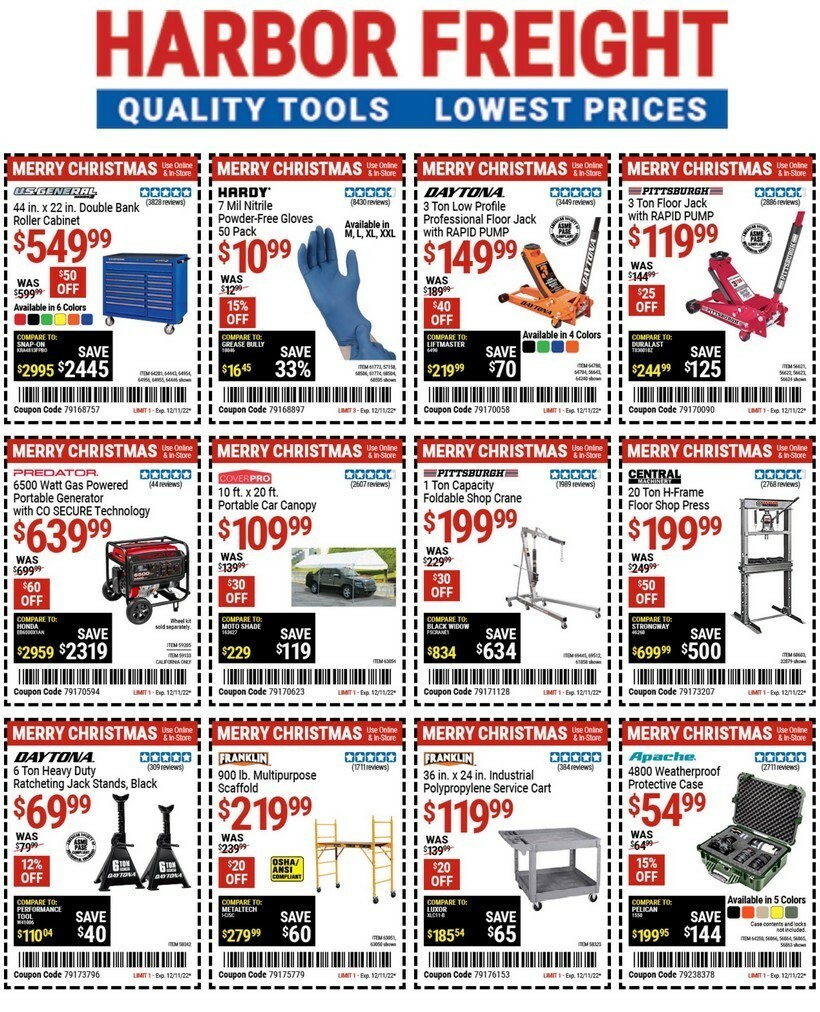 Harbor Freight Tools Weekly Ad from November 29
