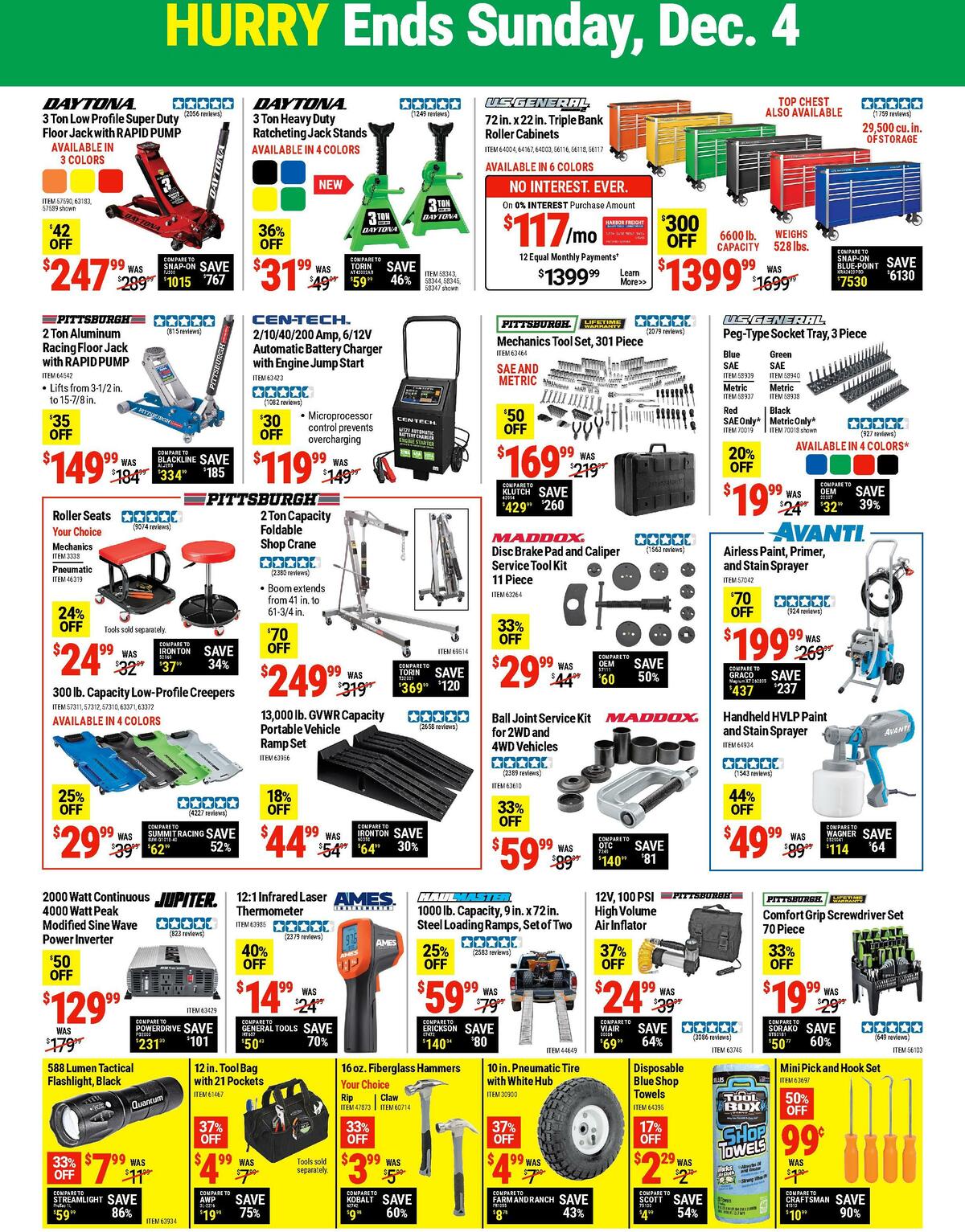Harbor Freight Tools Weekly Ad from December 2