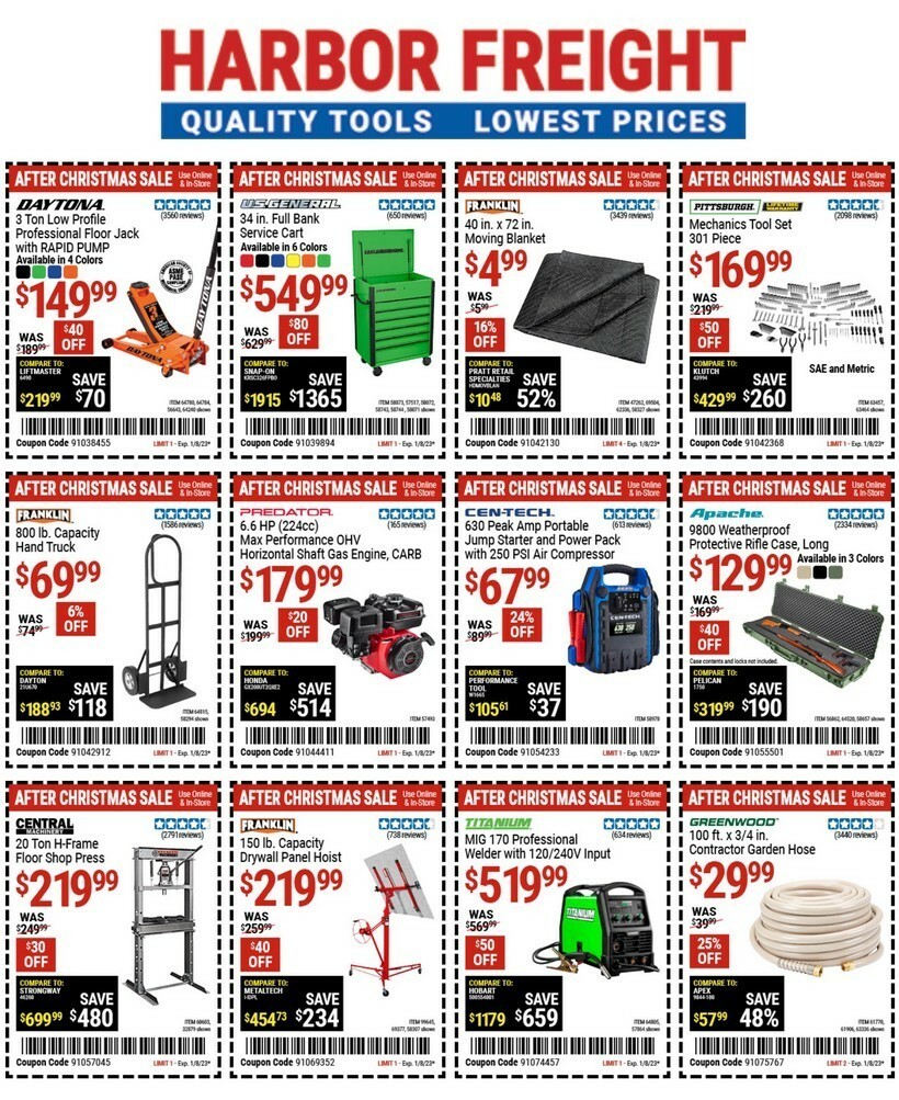 Harbor Freight Tools Weekly Ad from December 27