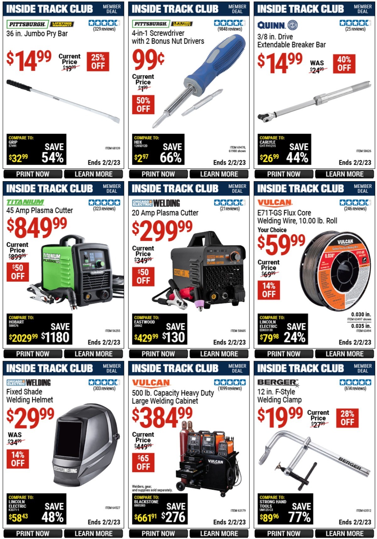 Harbor Freight Tools Inside Track Club Member Deals Weekly Ad from January 6
