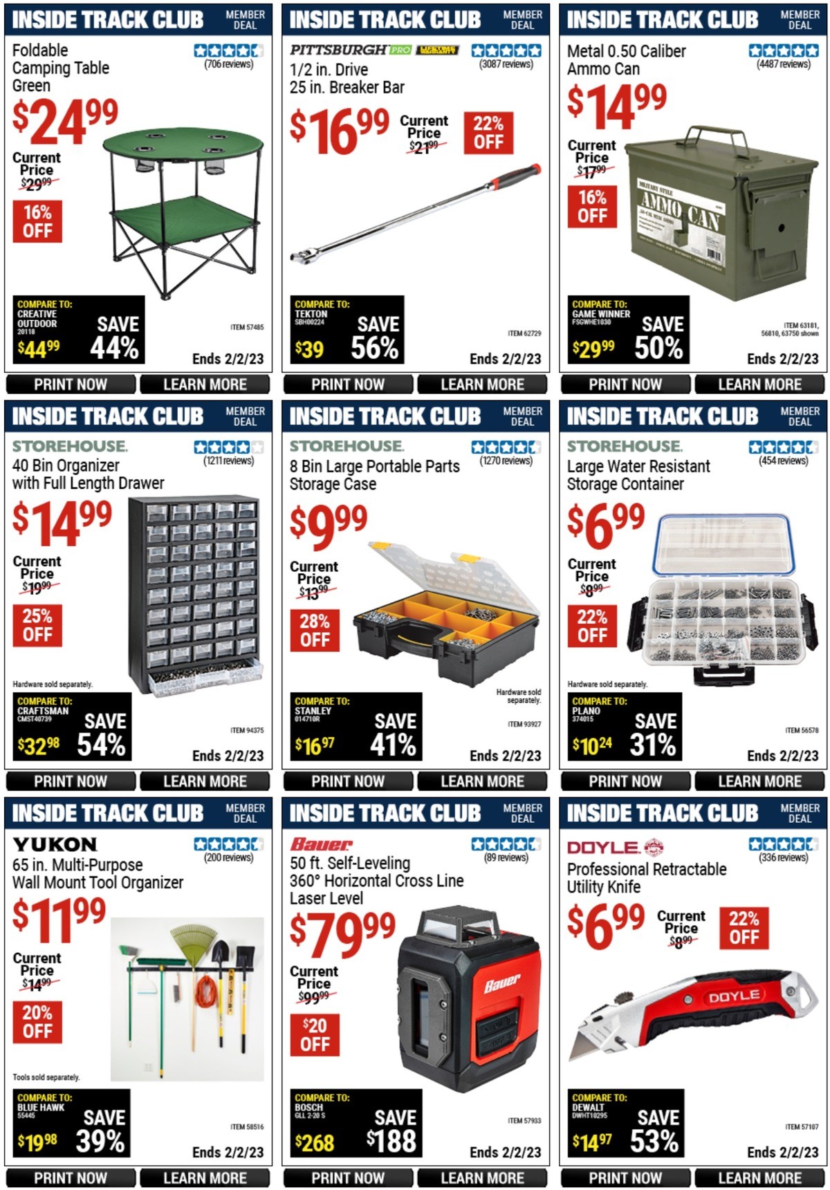 Harbor Freight Tools Inside Track Club Member Deals Weekly Ad from January 6