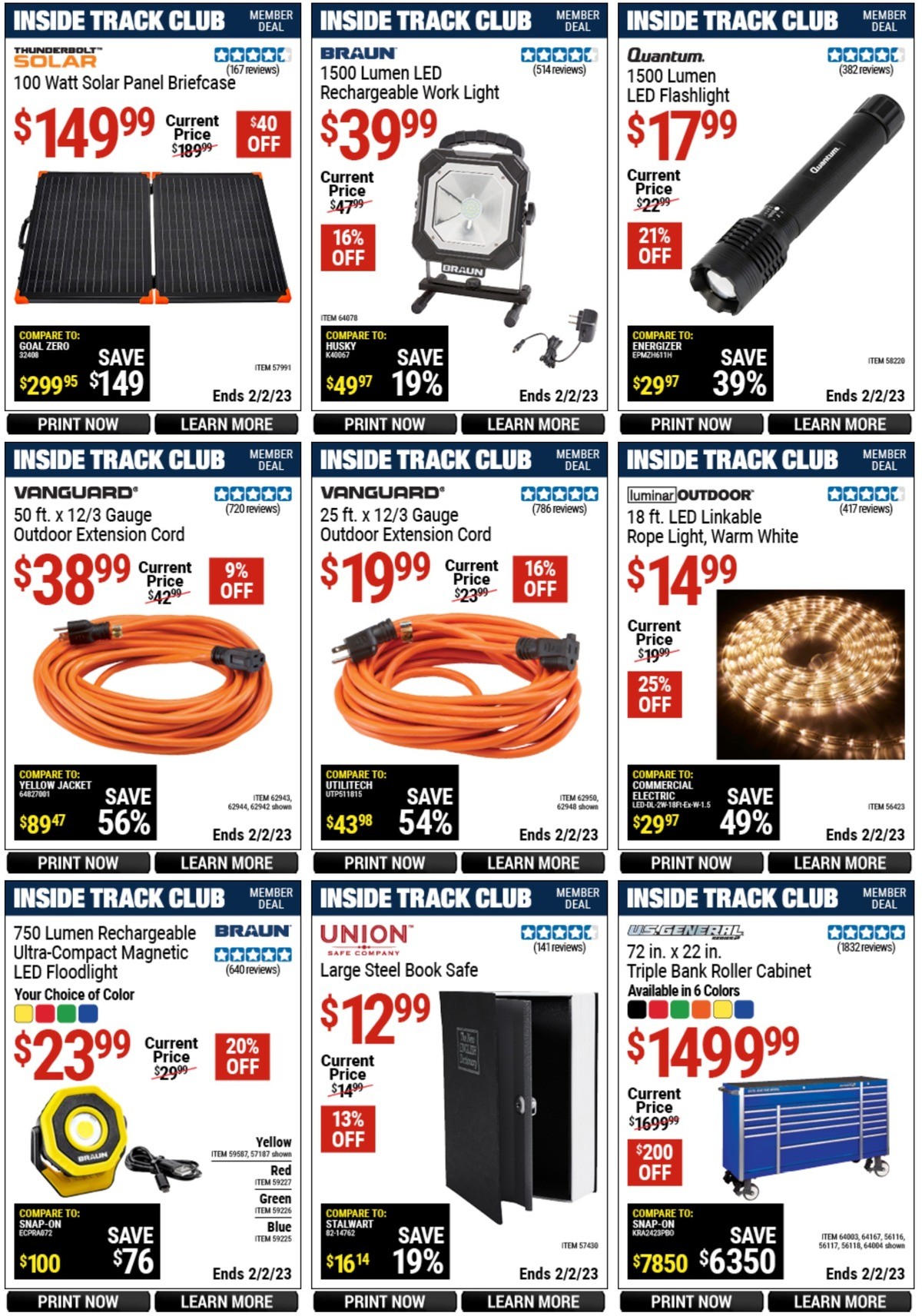 Harbor Freight Tools Inside Track Club Member Deals Weekly Ad from January 6