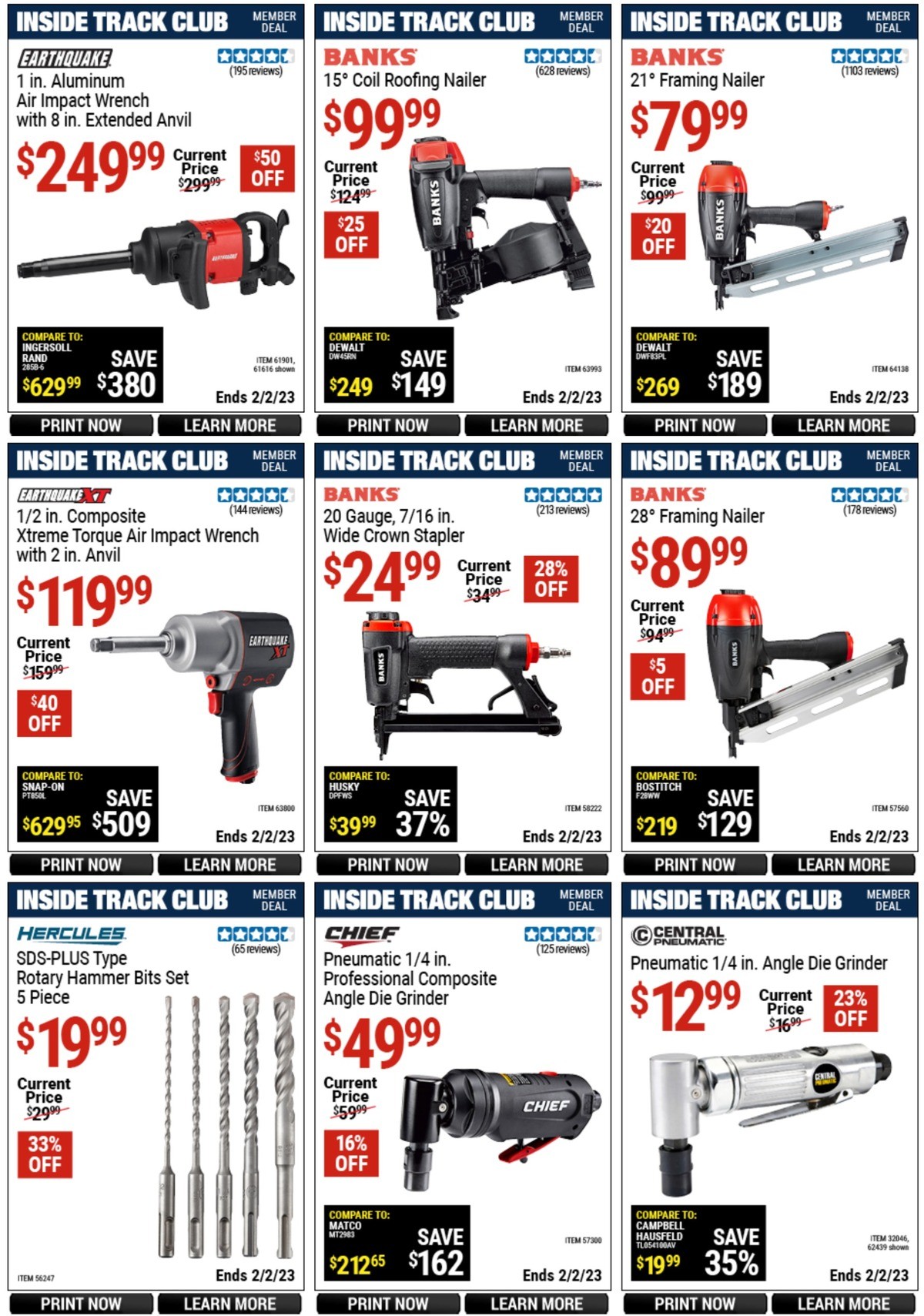 Harbor Freight Tools Inside Track Club Member Deals Weekly Ad from January 6
