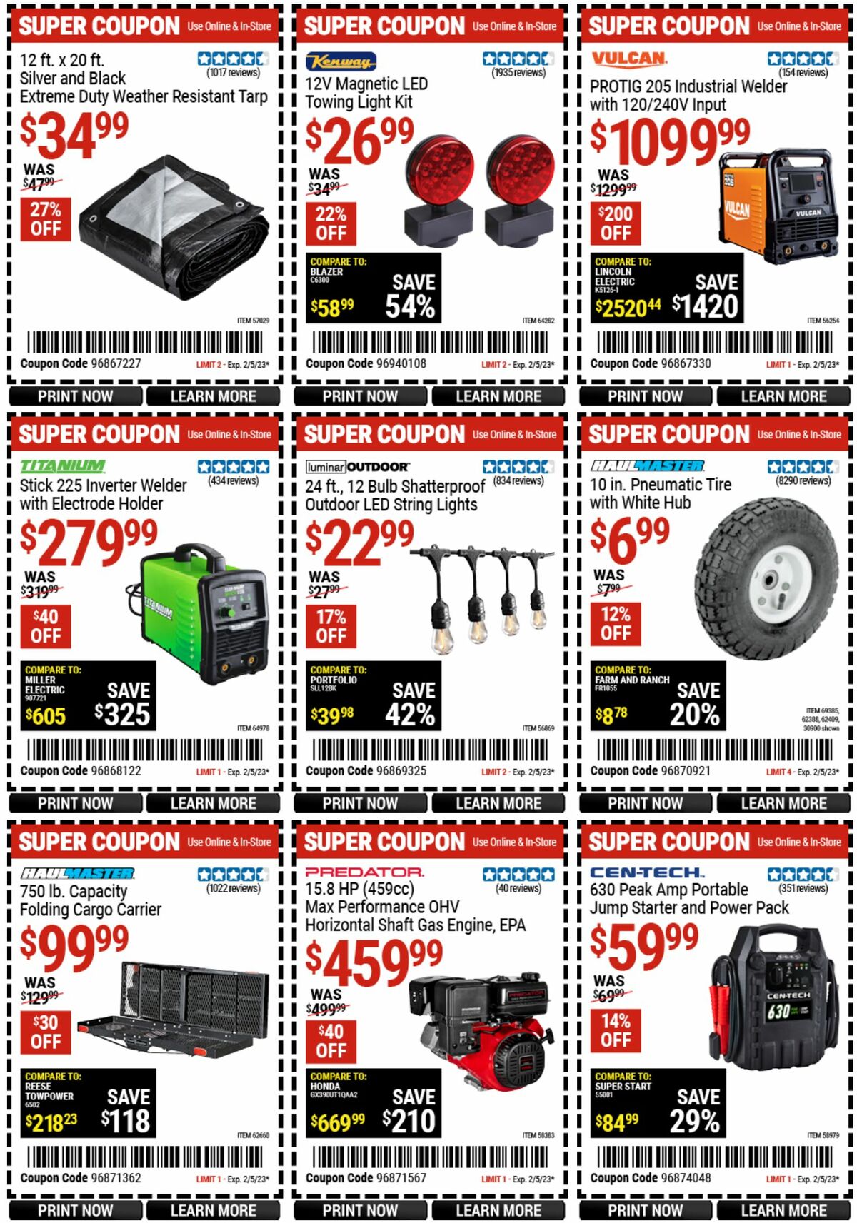 Harbor Freight Tools Weekly Ad from January 23
