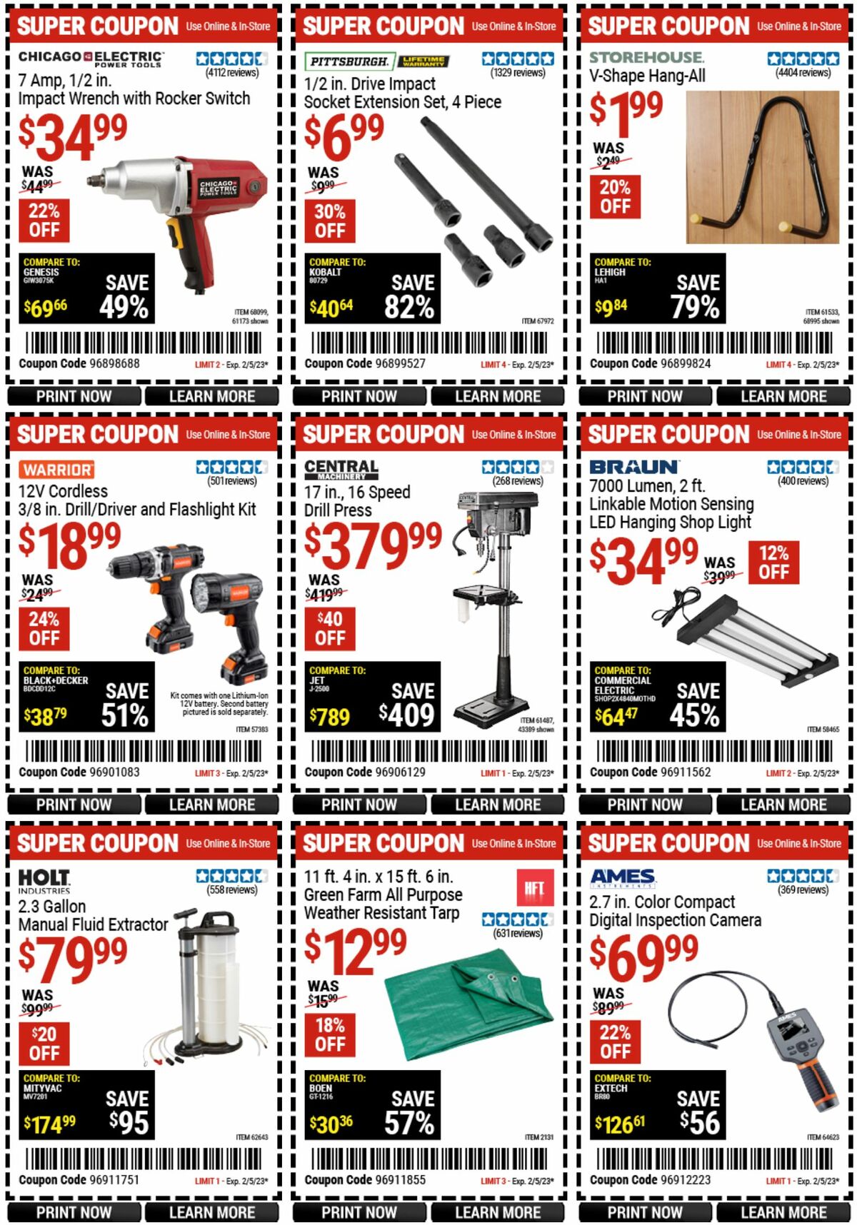 Harbor Freight Tools Weekly Ad from January 23