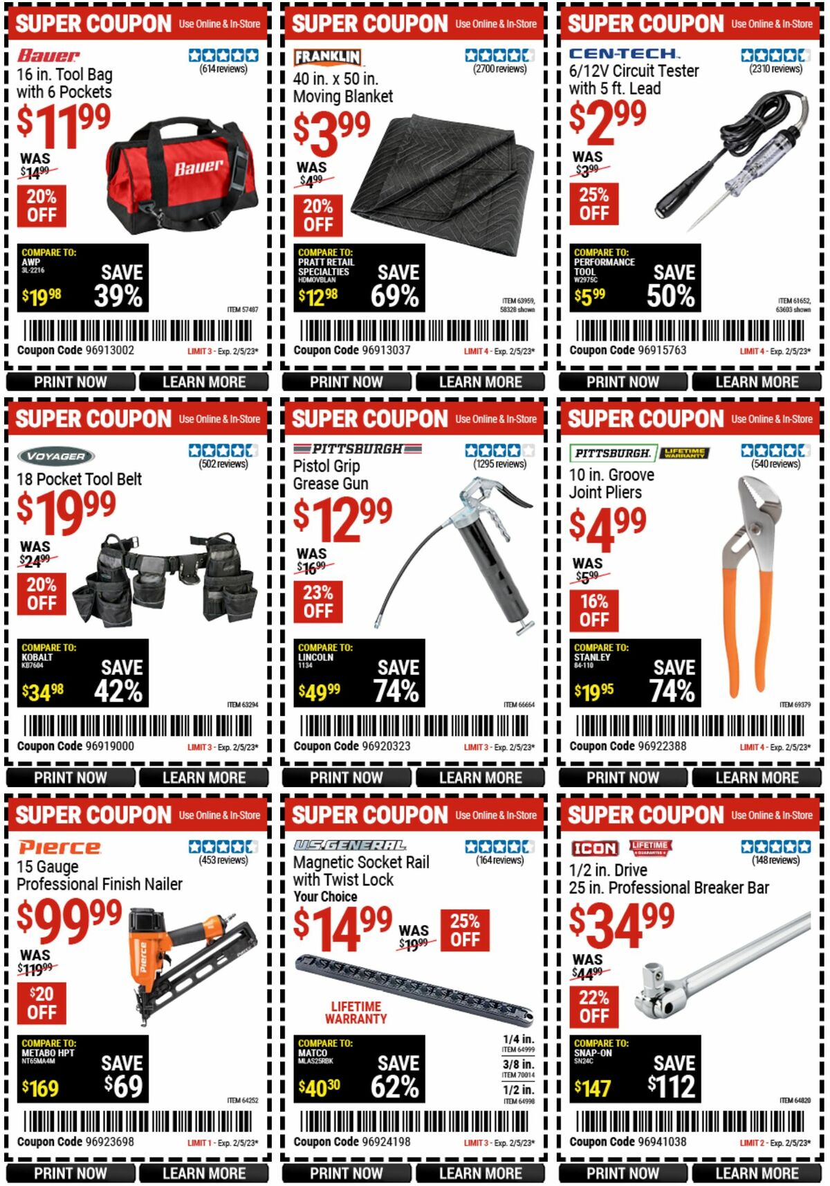 Harbor Freight Tools Weekly Ad from January 23
