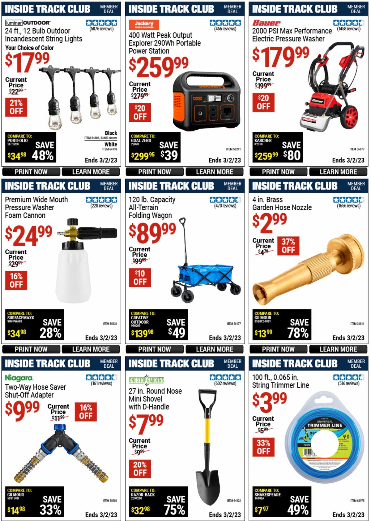 Harbor Freight Tools Inside Track Club Member Deals Weekly Ad from February 5