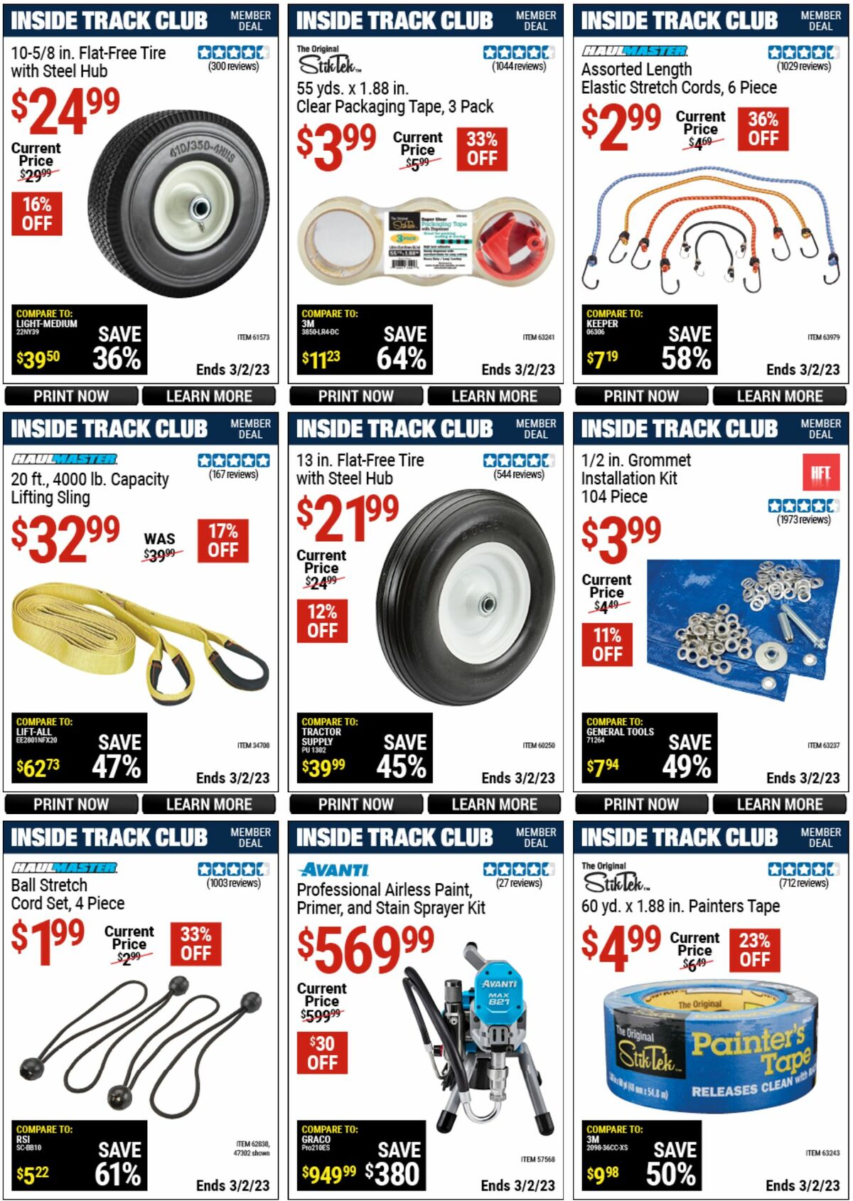 Harbor Freight Tools Inside Track Club Member Deals Weekly Ad from February 5