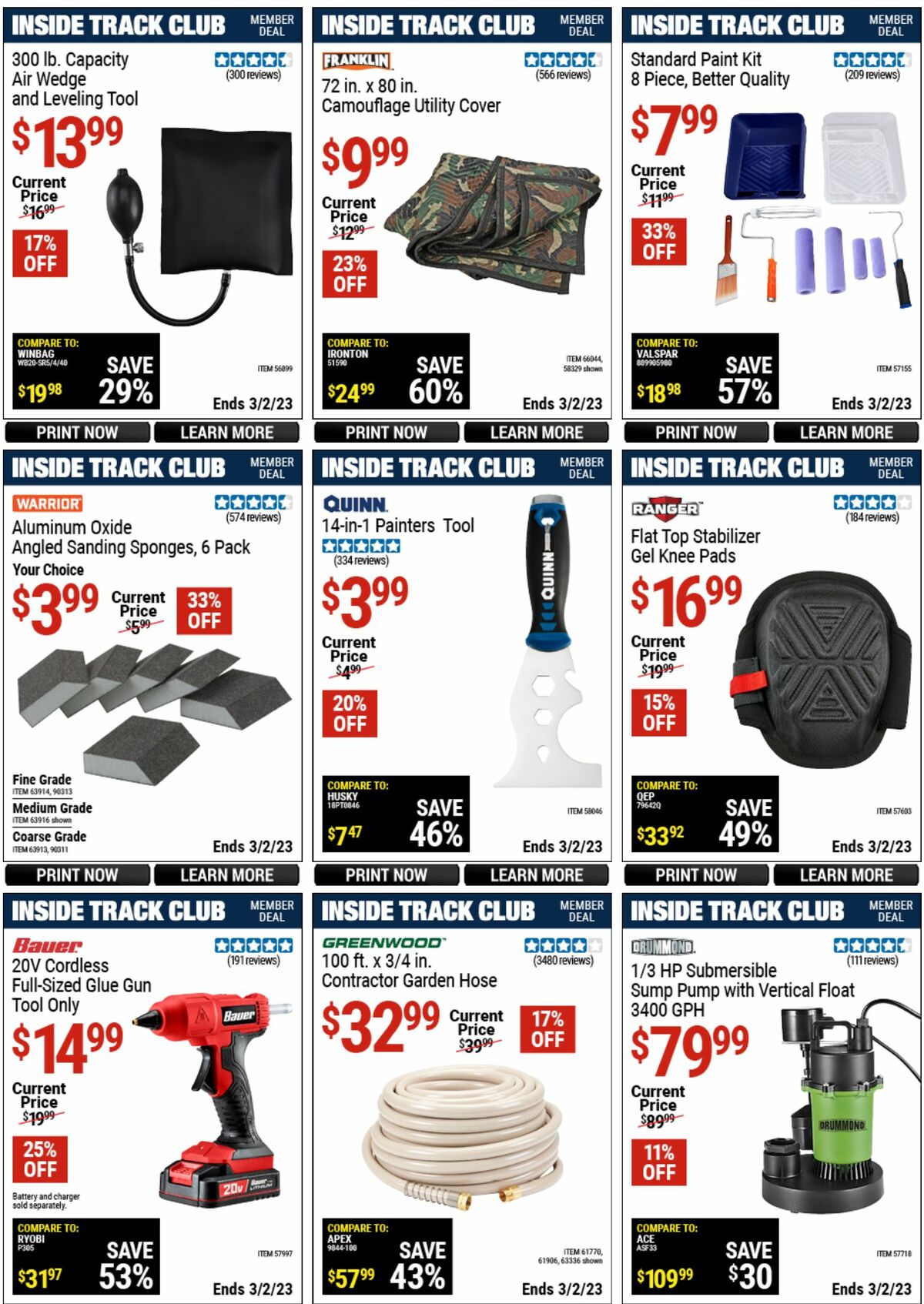 Harbor Freight Tools Inside Track Club Member Deals Weekly Ad from February 5