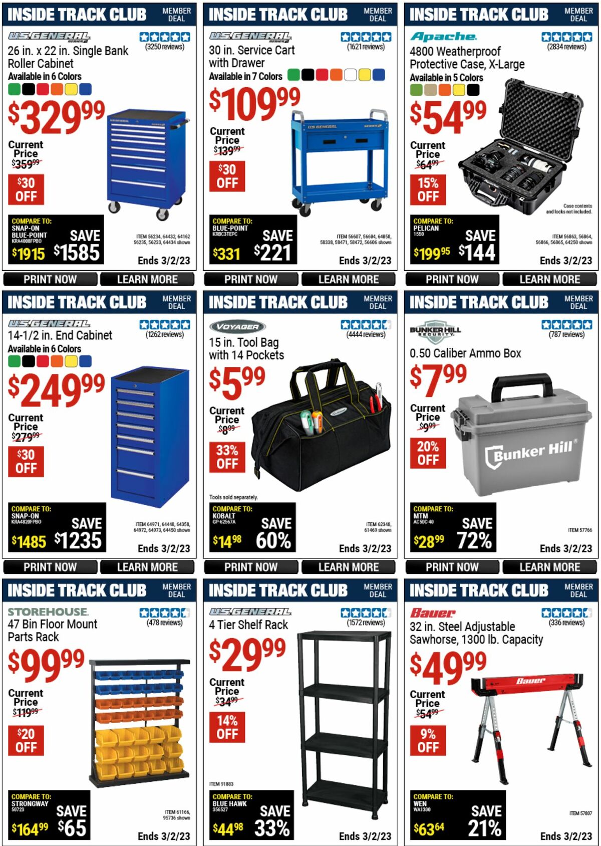 Harbor Freight Tools Inside Track Club Member Deals Weekly Ad from February 5