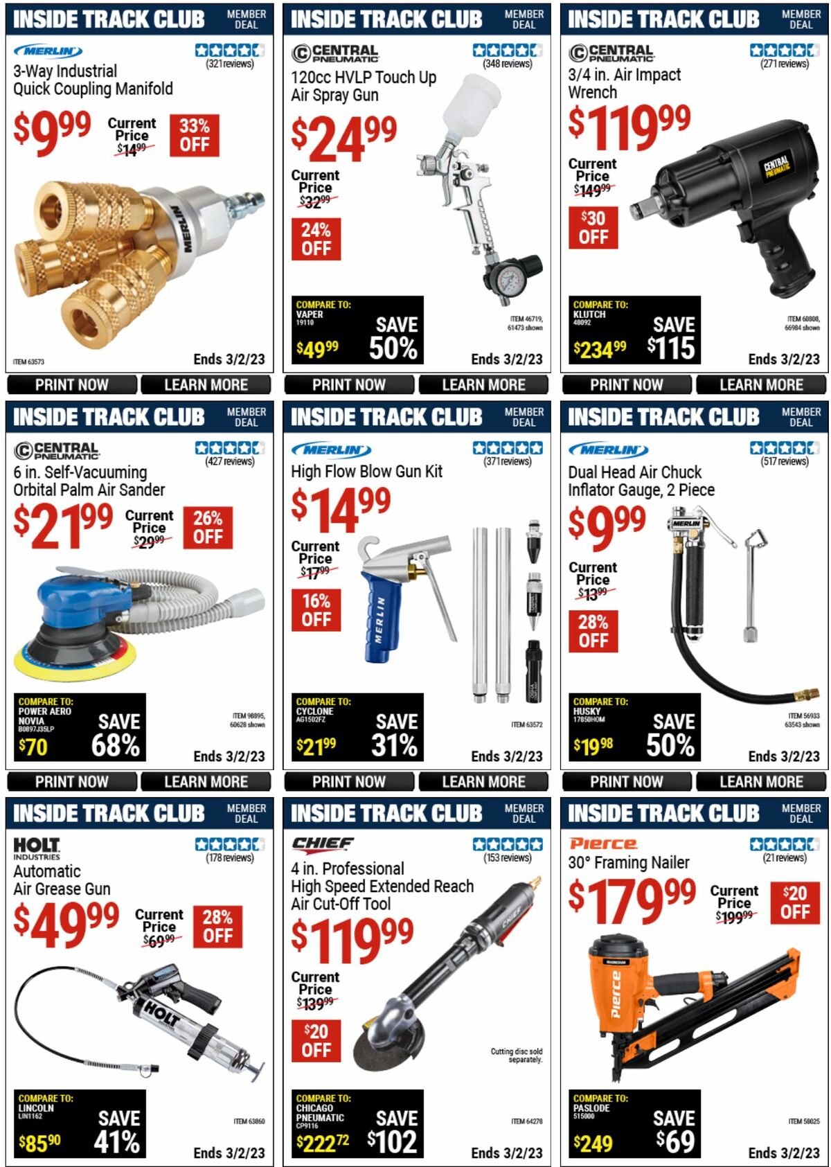 Harbor Freight Tools Inside Track Club Member Deals Weekly Ad from February 5