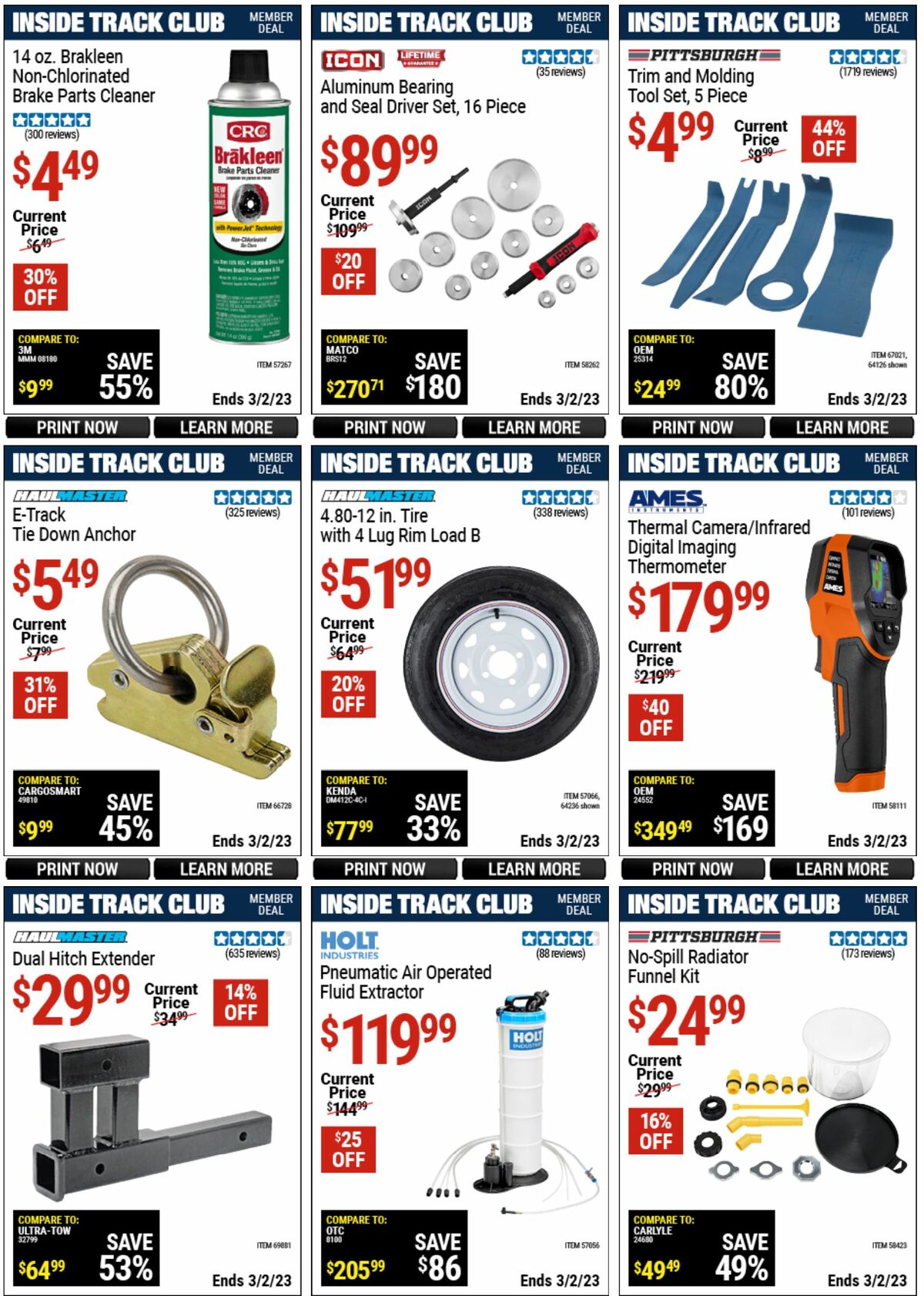 Harbor Freight Tools Inside Track Club Member Deals Weekly Ad from February 5