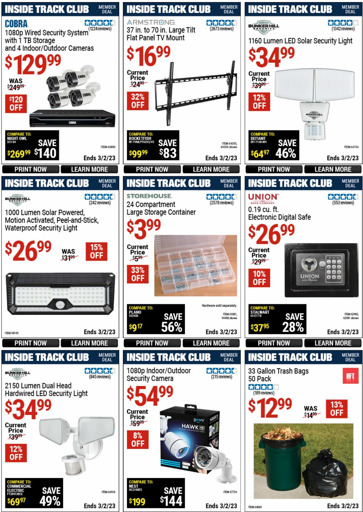 Harbor Freight Tools Inside Track Club Member Deals Weekly Ad from February 5