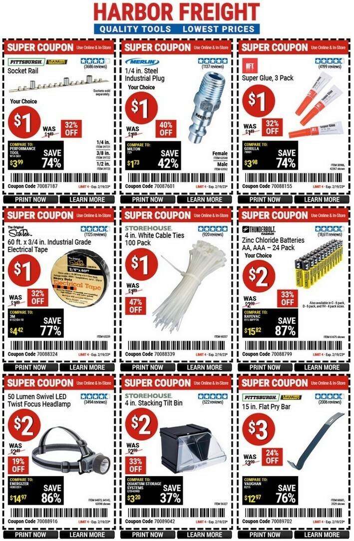 Harbor Freight Tools Weekly Ad from February 6