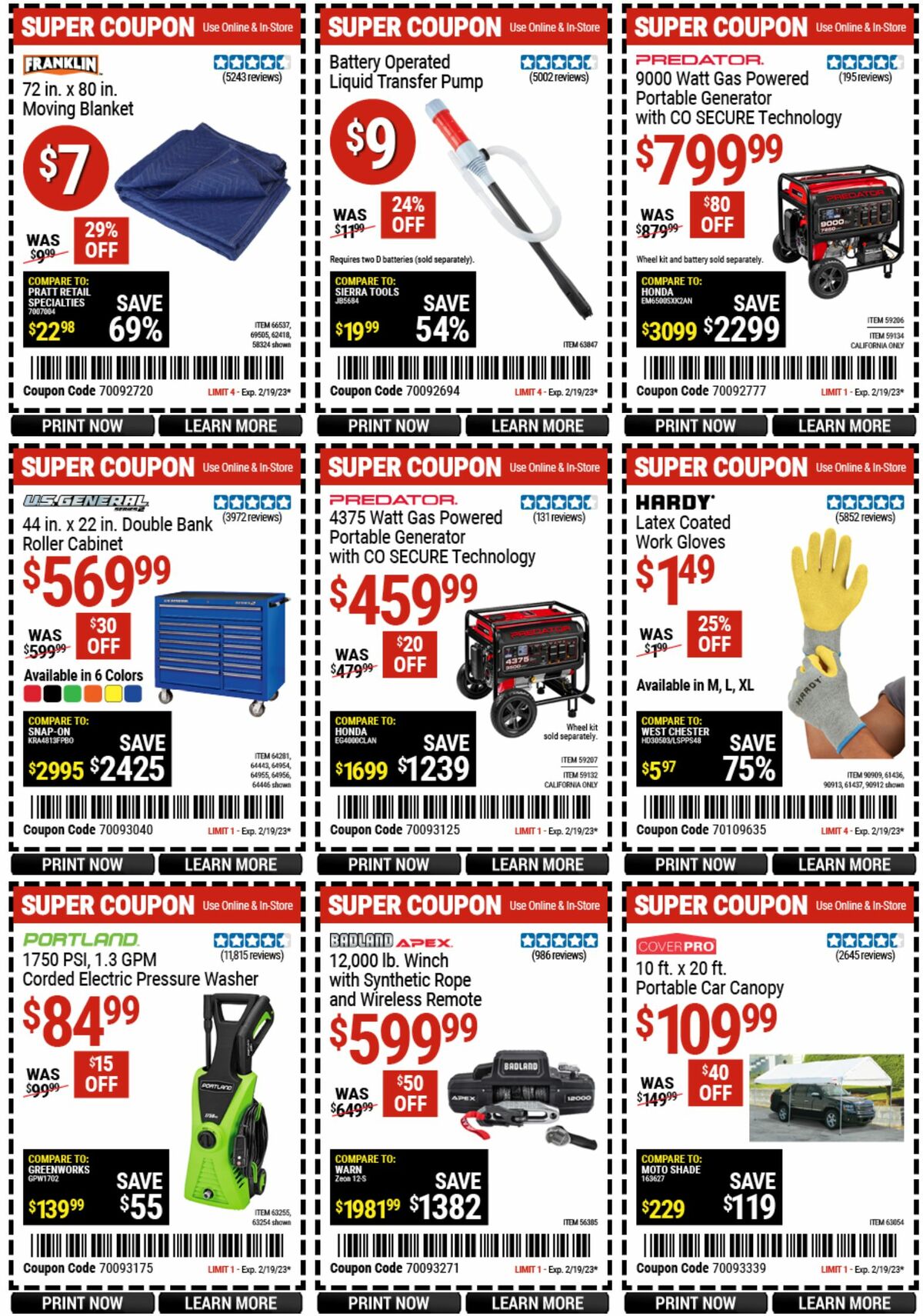 Harbor Freight Tools Weekly Ad from February 6