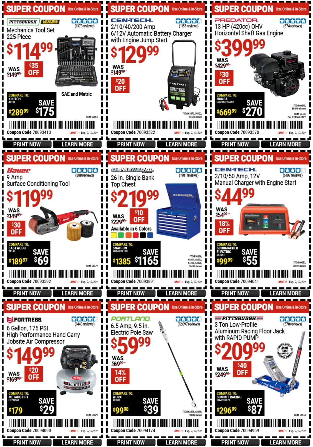 Harbor Freight Tools Weekly Ad from February 6