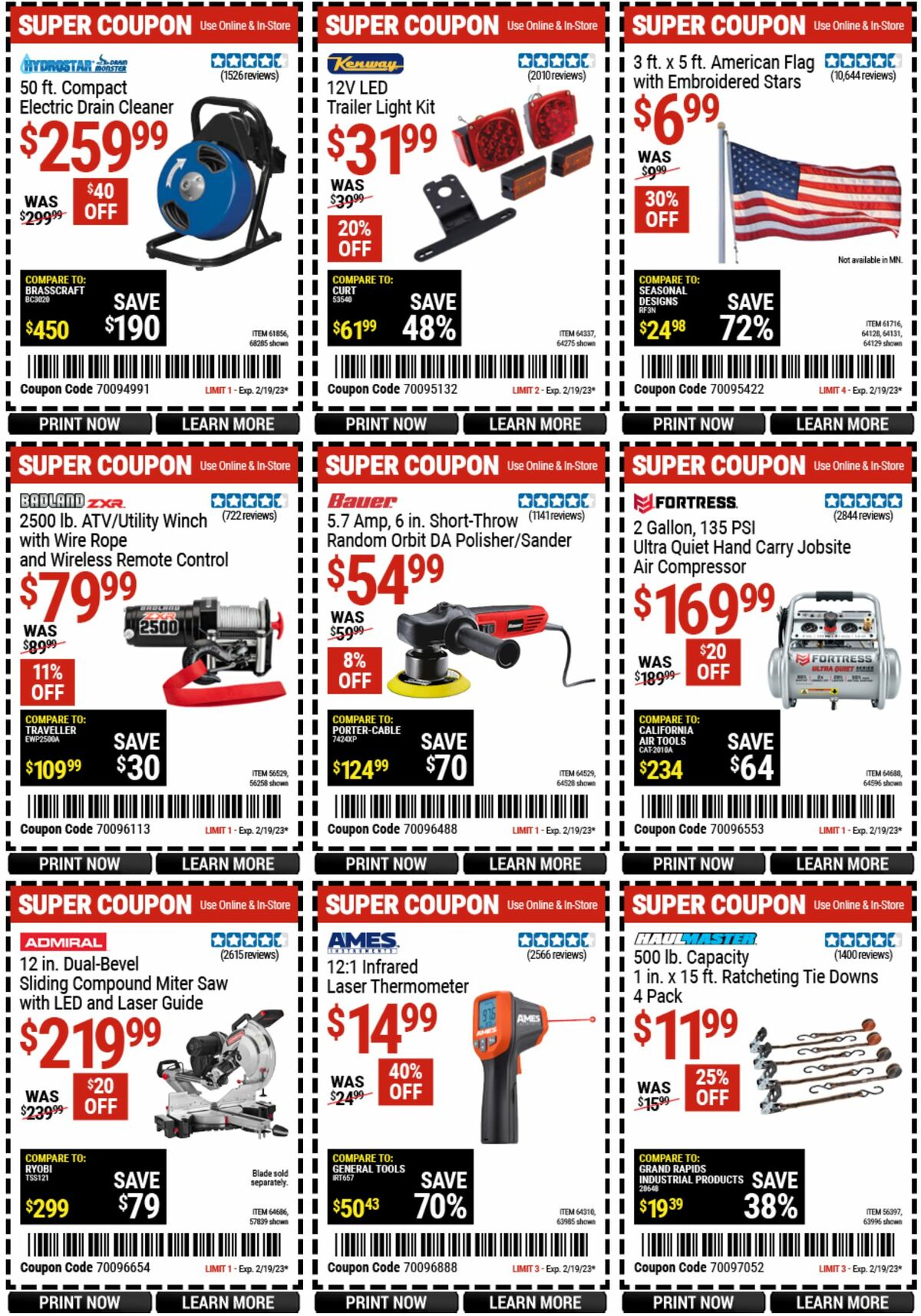 Harbor Freight Tools Weekly Ad from February 6