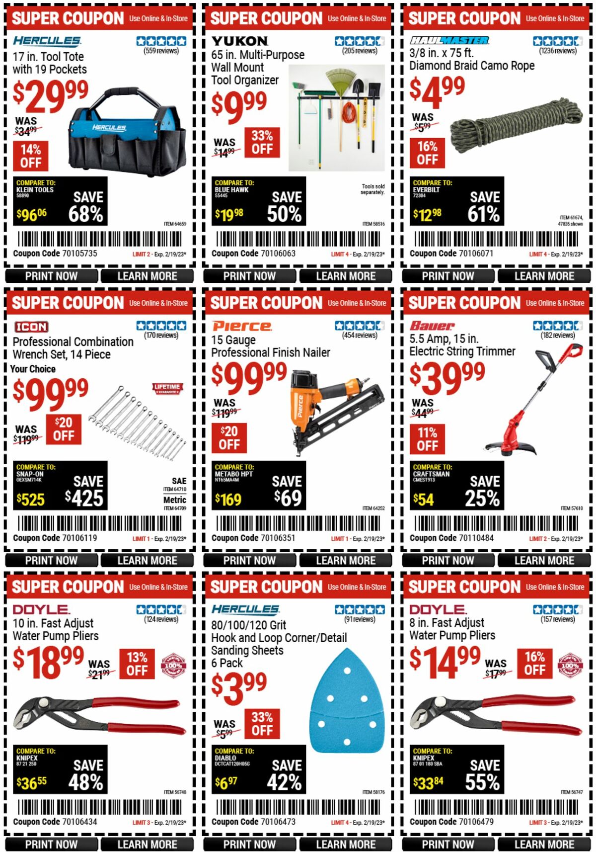 Harbor Freight Tools Weekly Ad from February 6