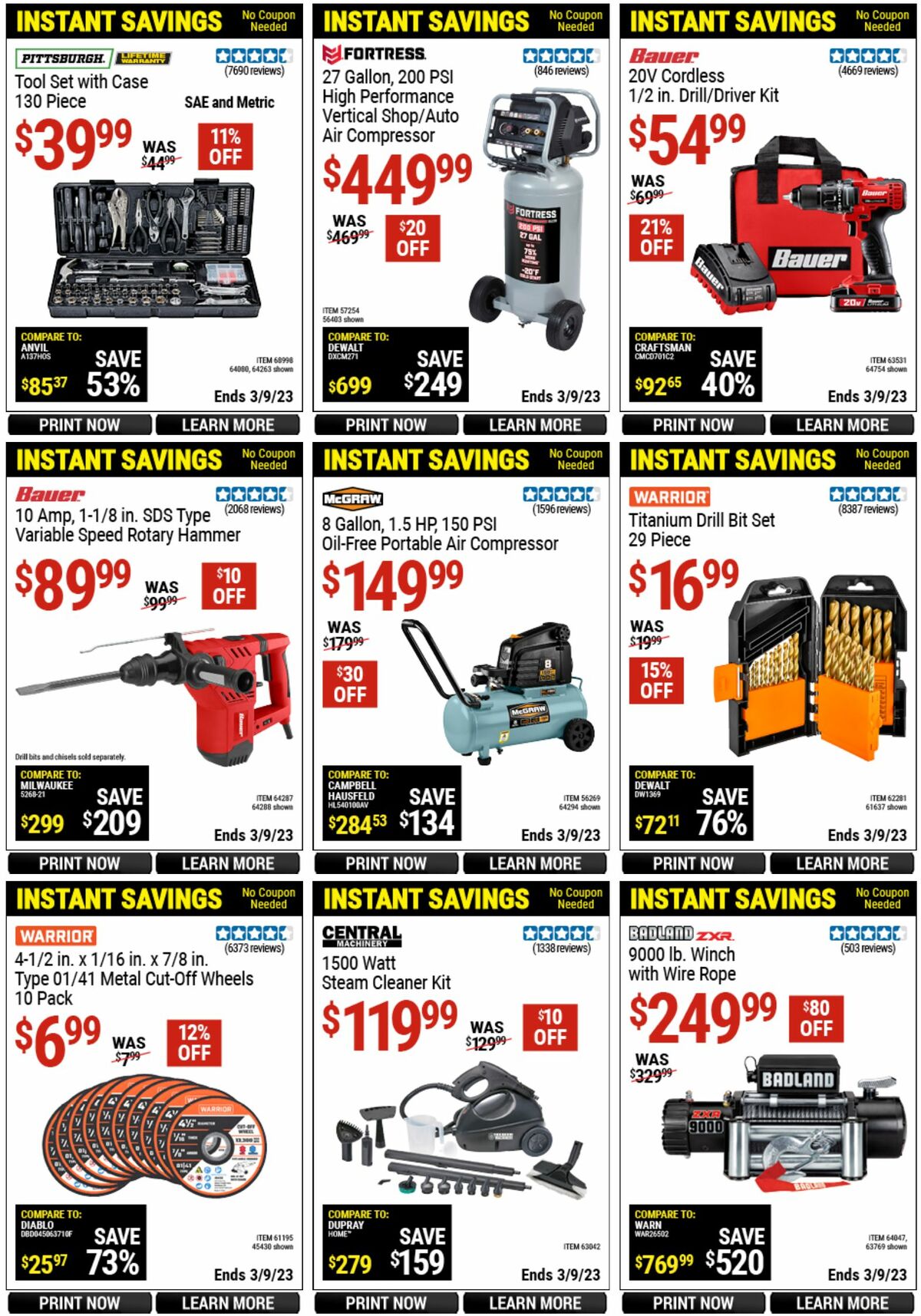 Harbor Freight Tools Weekly Ad from February 20