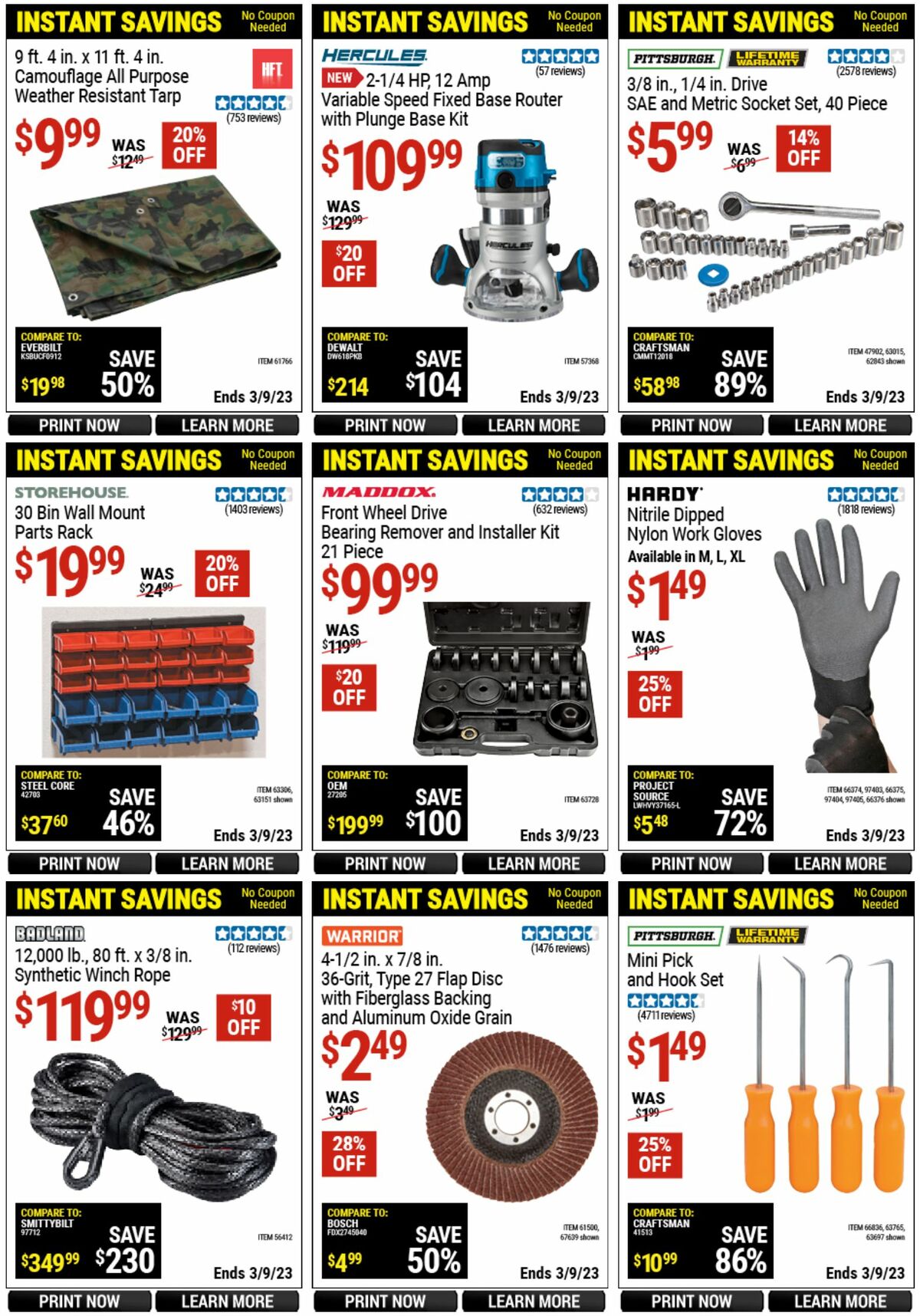 Harbor Freight Tools Weekly Ad from February 20