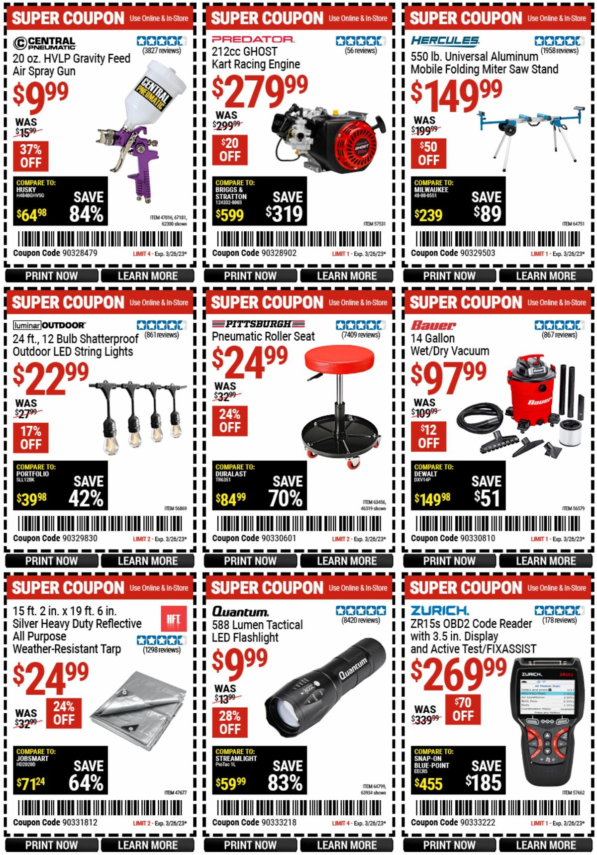 Harbor Freight Tools Weekly Ad from March 13