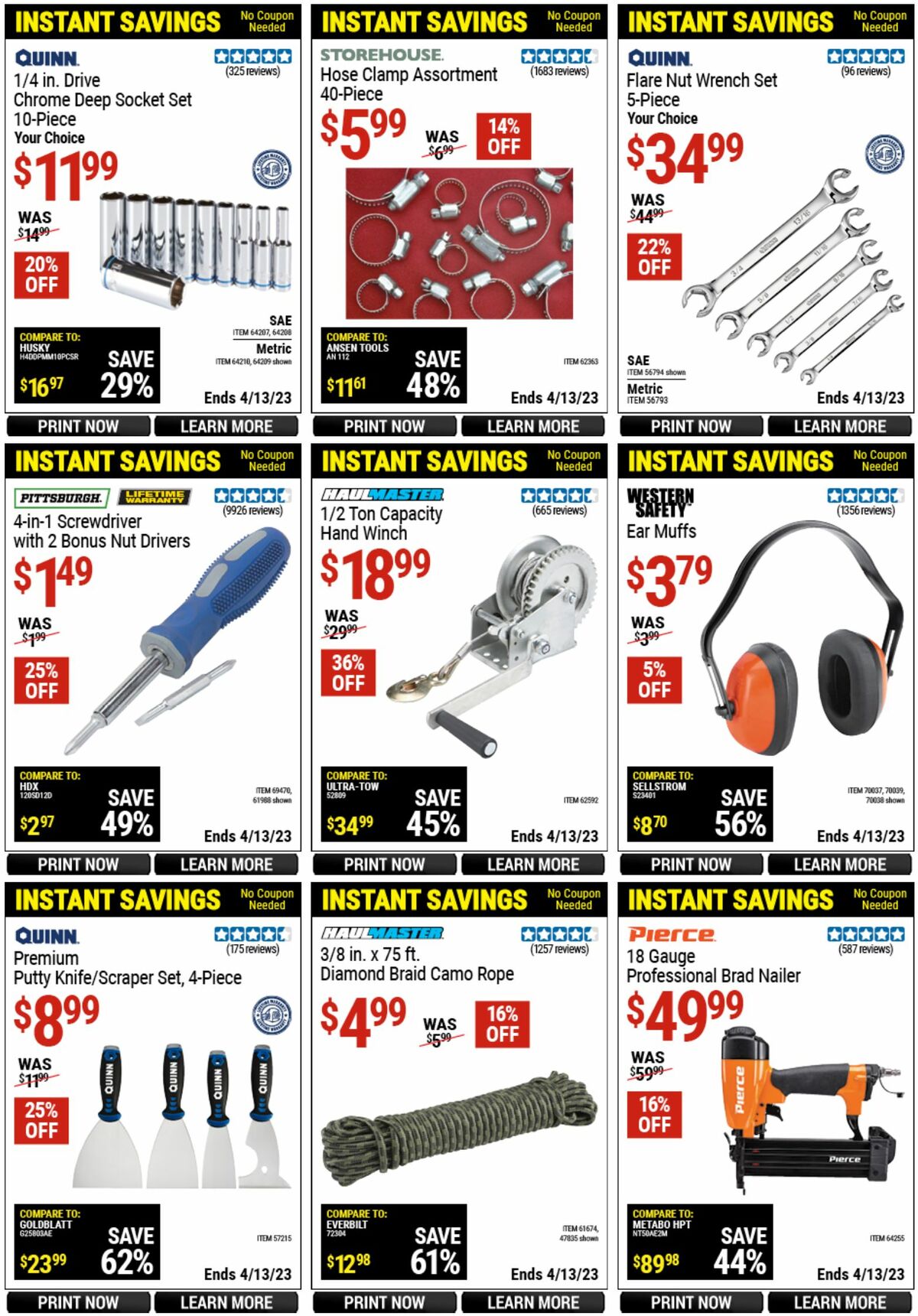 Harbor Freight Tools Weekly Ad from March 14