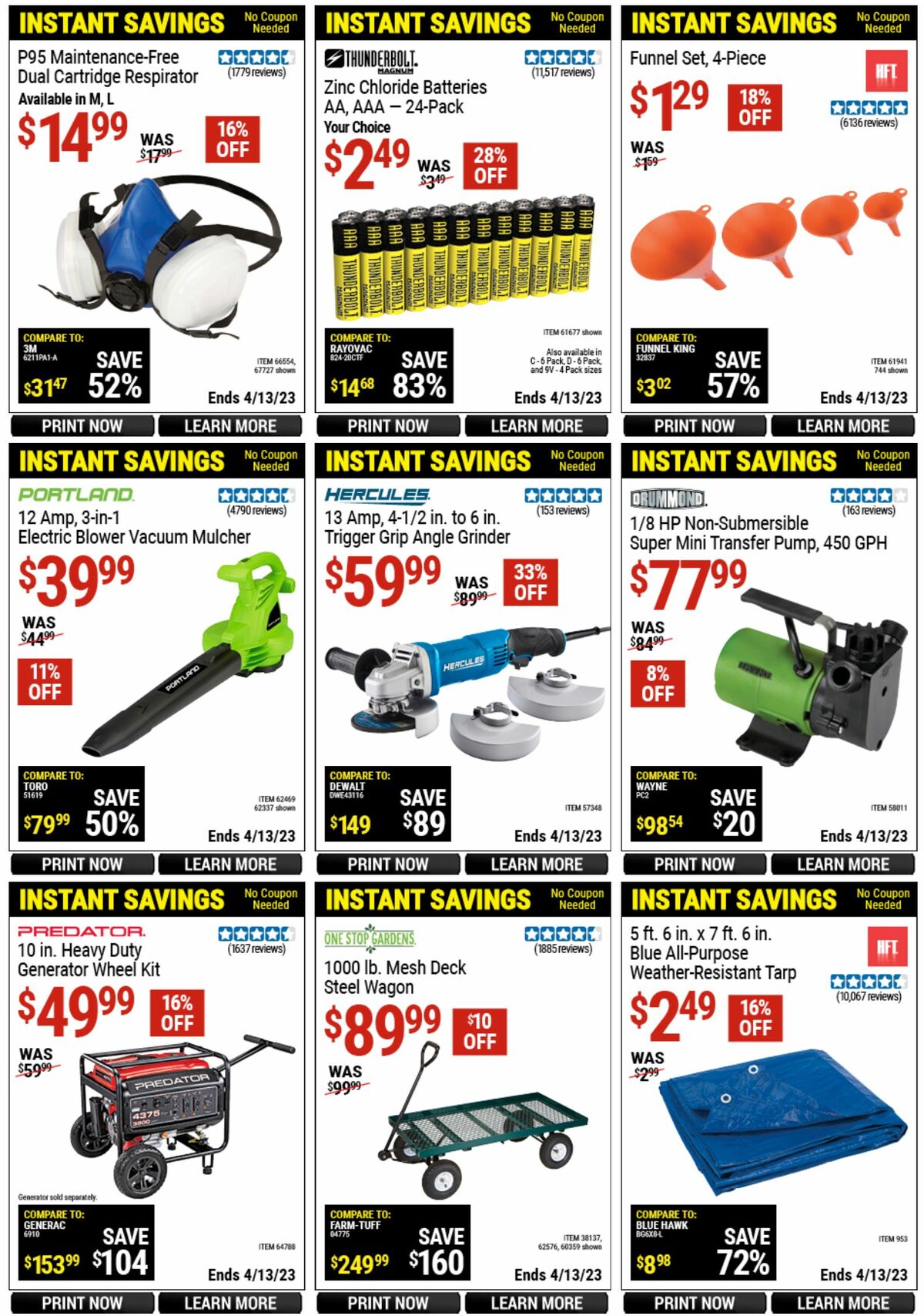 Harbor Freight Tools Weekly Ad from March 14