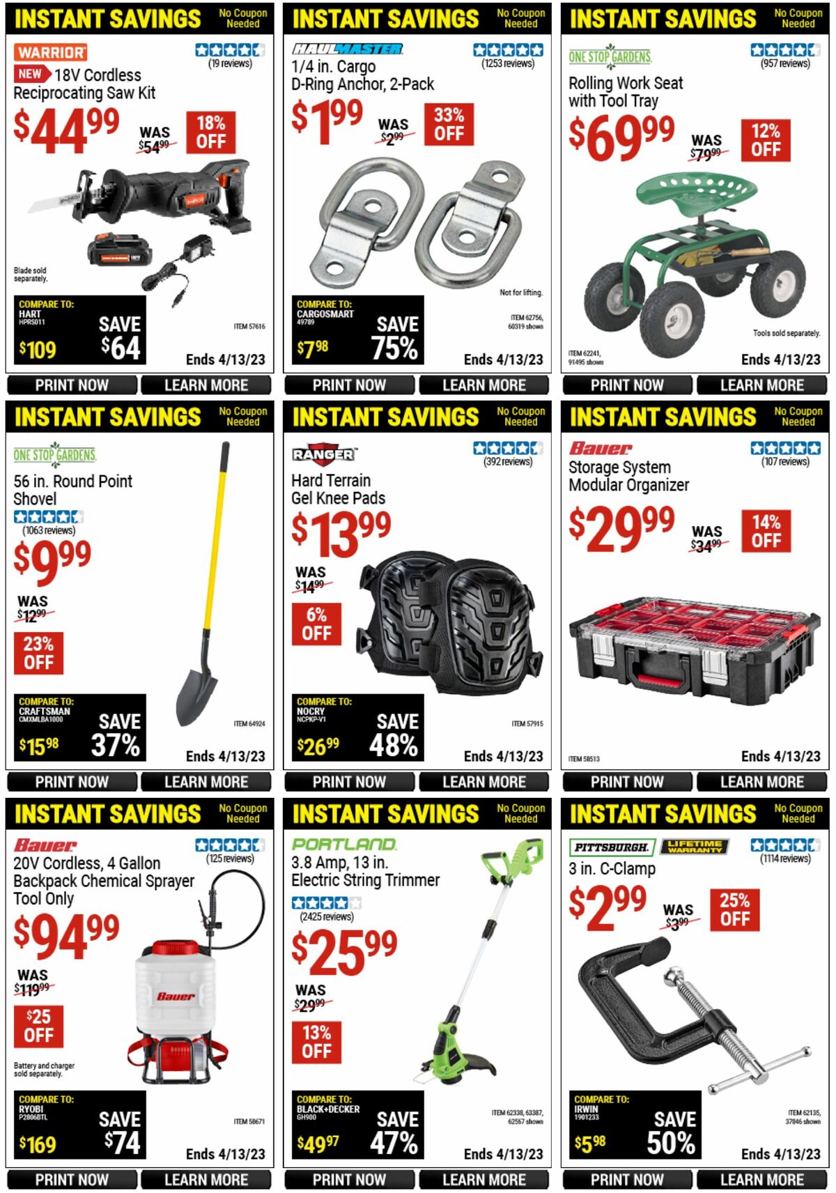 Harbor Freight Tools Weekly Ad from March 14