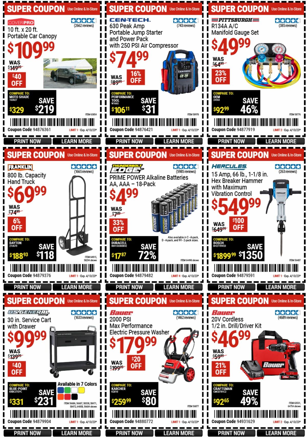 Harbor Freight Tools Weekly Ad from March 27