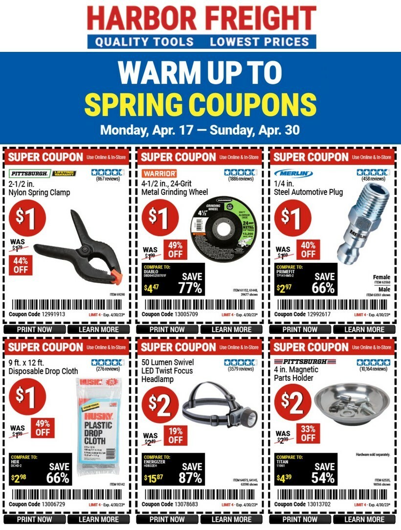 Harbor Freight Tools Weekly Ad from April 17