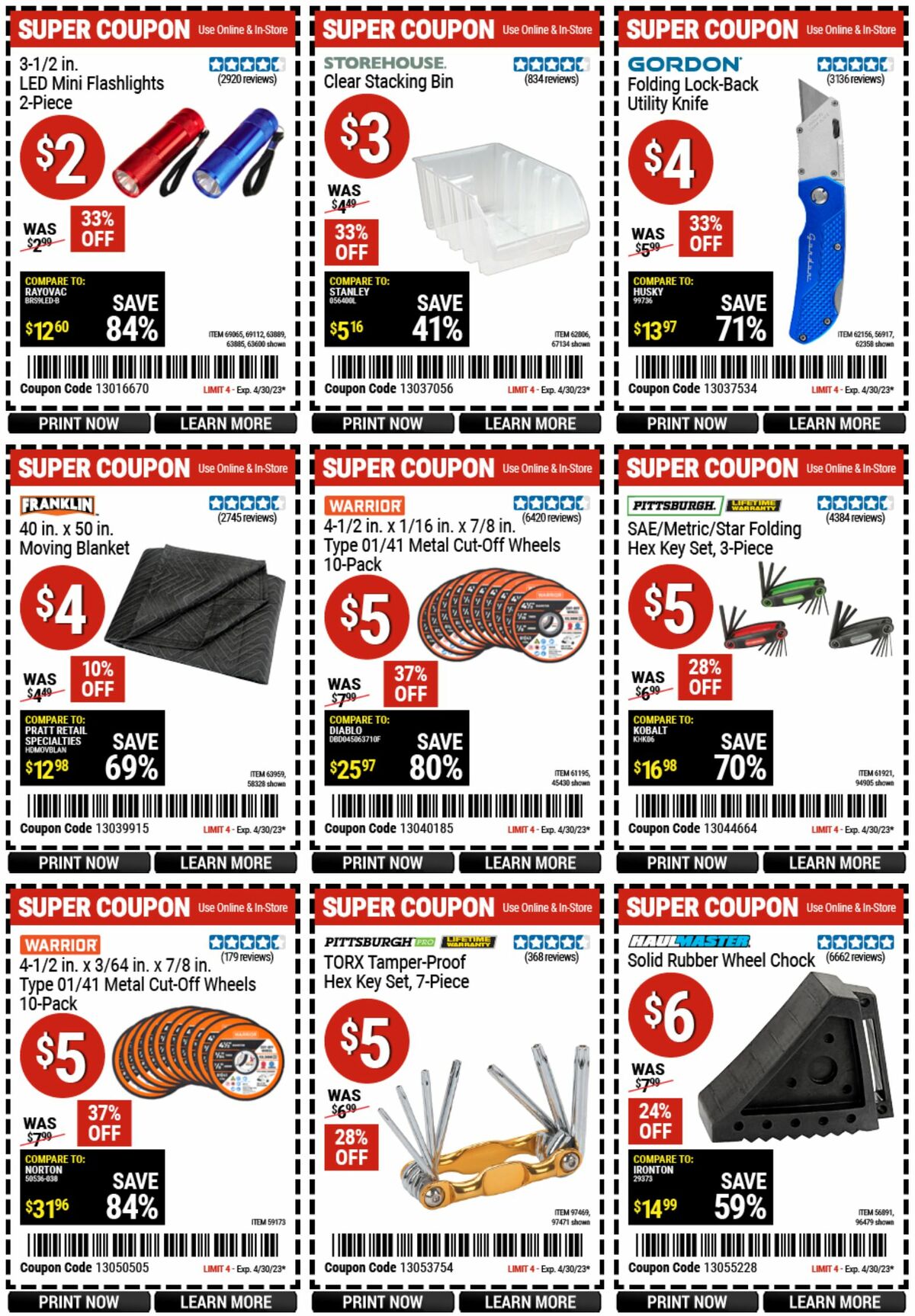 Harbor Freight Tools Weekly Ad from April 17