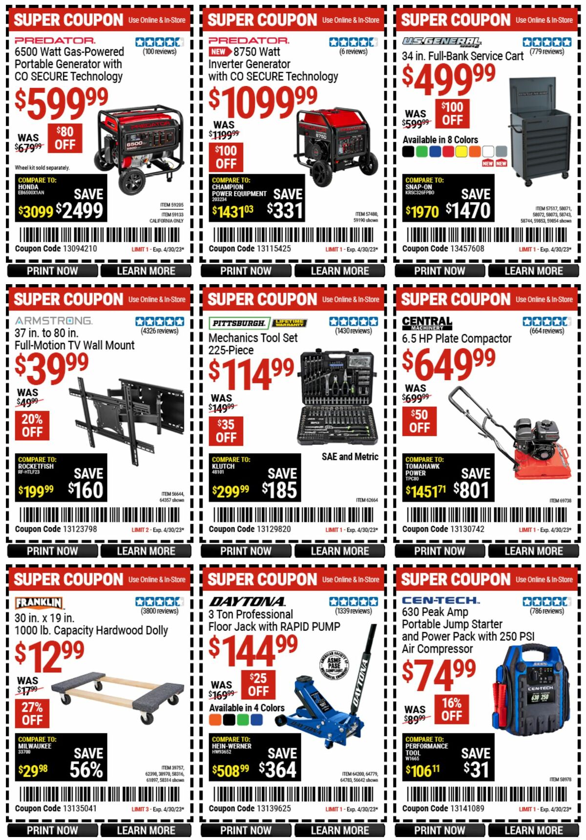 Harbor Freight Tools Weekly Ad from April 17