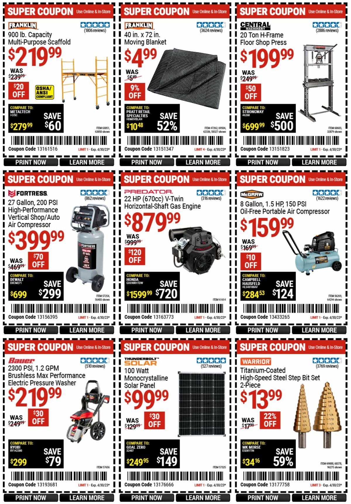 Harbor Freight Tools Weekly Ad from April 17